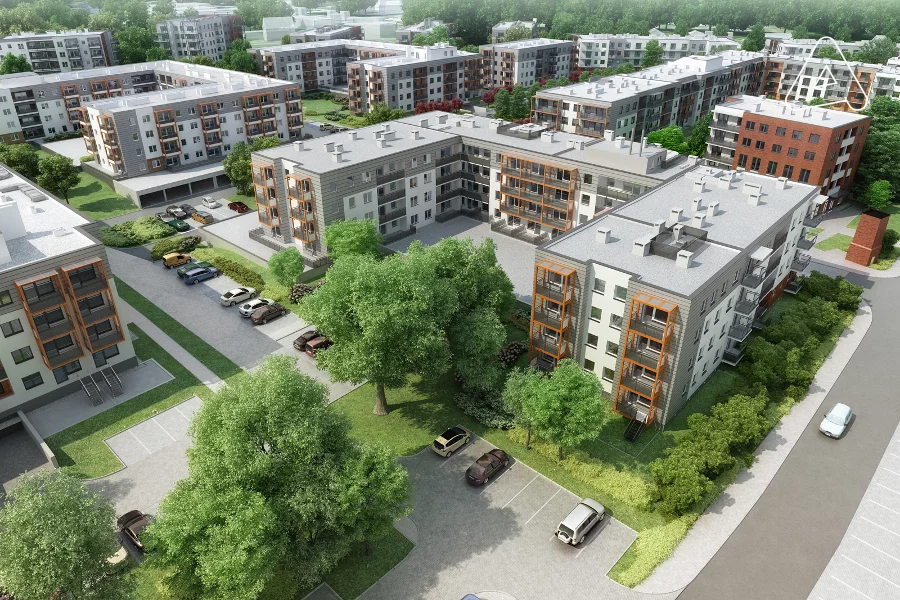 Apartamenty Olimpia Port Wrocław Swojczyce-Strachocin-Wojnów ul. Kolumba/Marca Polo