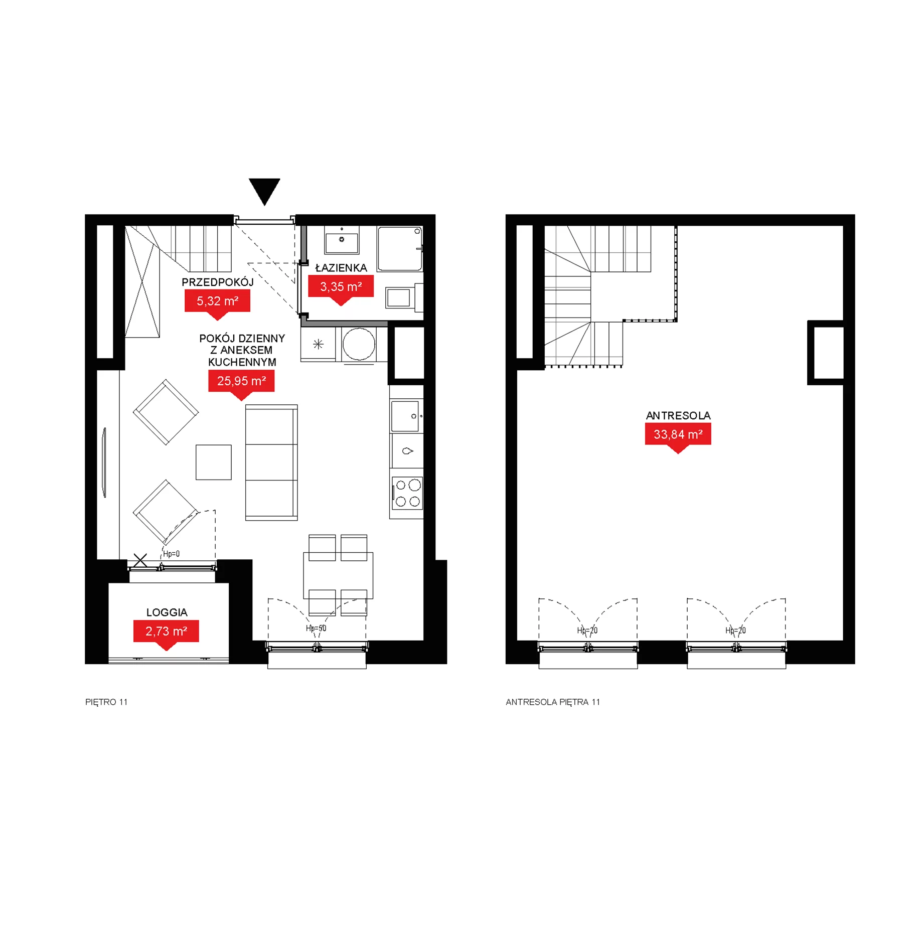 2 pokoje, mieszkanie 68,46 m², piętro 11, oferta nr A1 143, 29L - Apartamenty Rooftop, Kraków, Prądnik Biały, ul. Nad Strugą 17
