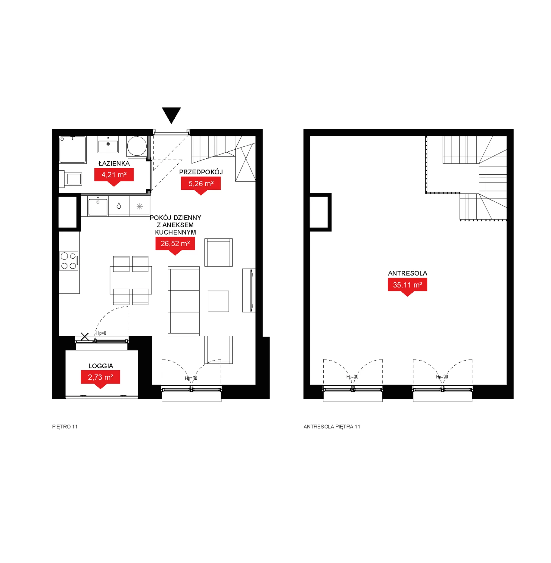 2 pokoje, mieszkanie 71,10 m², piętro 11, oferta nr A1 146, 29L - Apartamenty Rooftop, Kraków, Prądnik Biały, ul. Nad Strugą 17