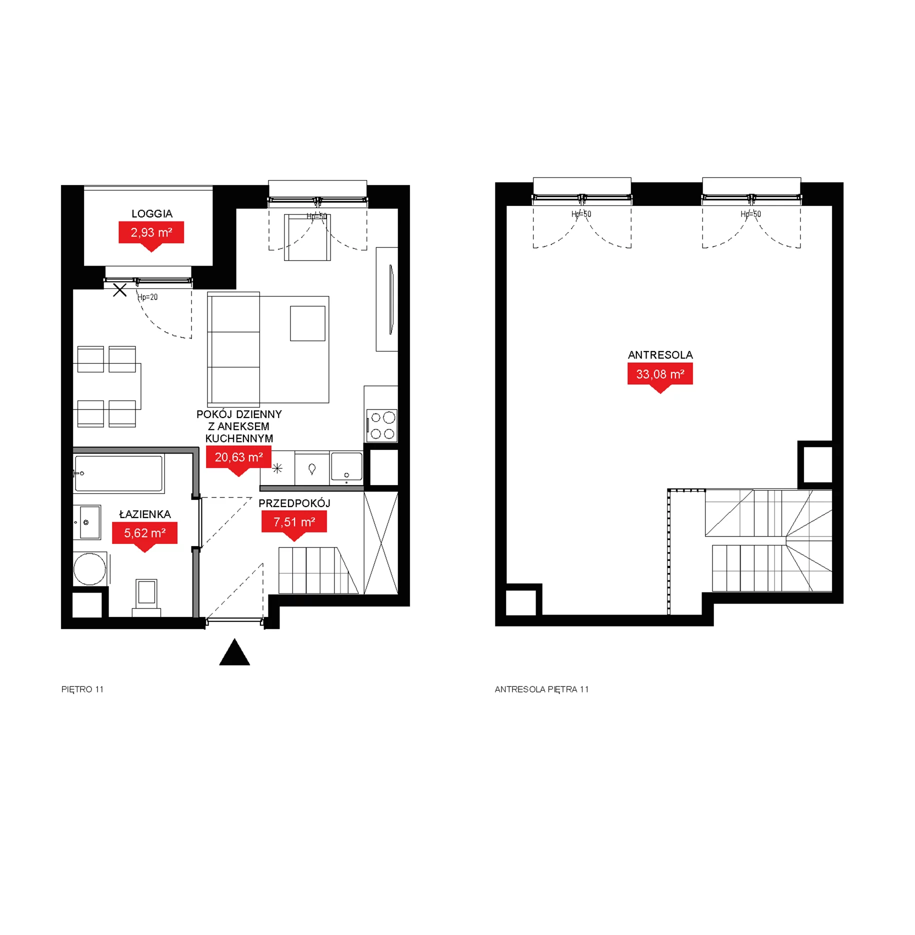 2 pokoje, mieszkanie 66,84 m², piętro 11, oferta nr A1 148, 29L - Apartamenty Rooftop, Kraków, Prądnik Biały, ul. Nad Strugą 17
