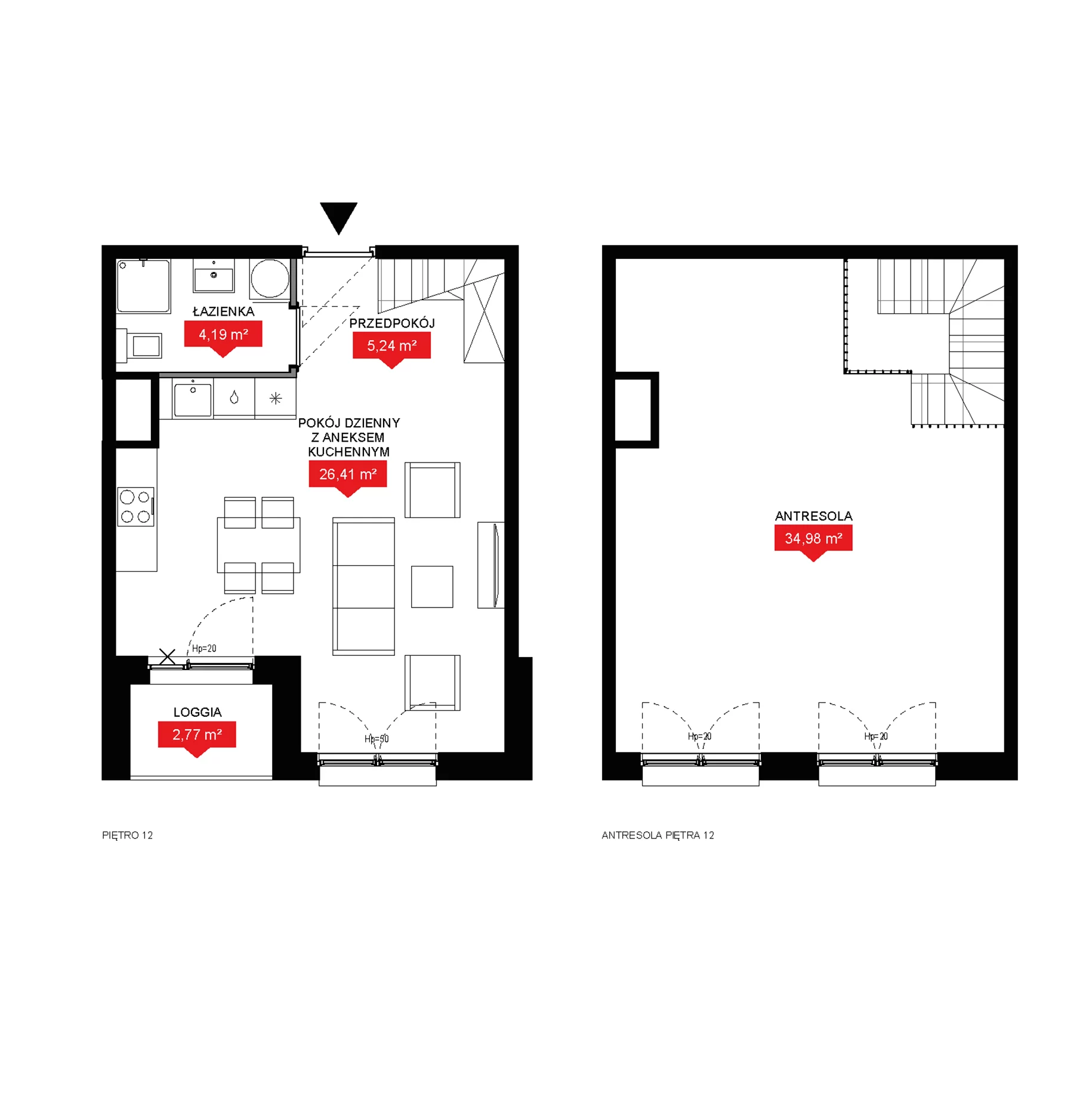 2 pokoje, mieszkanie 70,82 m², piętro 12, oferta nr A1 151, 29L - Apartamenty Rooftop, Kraków, Prądnik Biały, ul. Nad Strugą 17