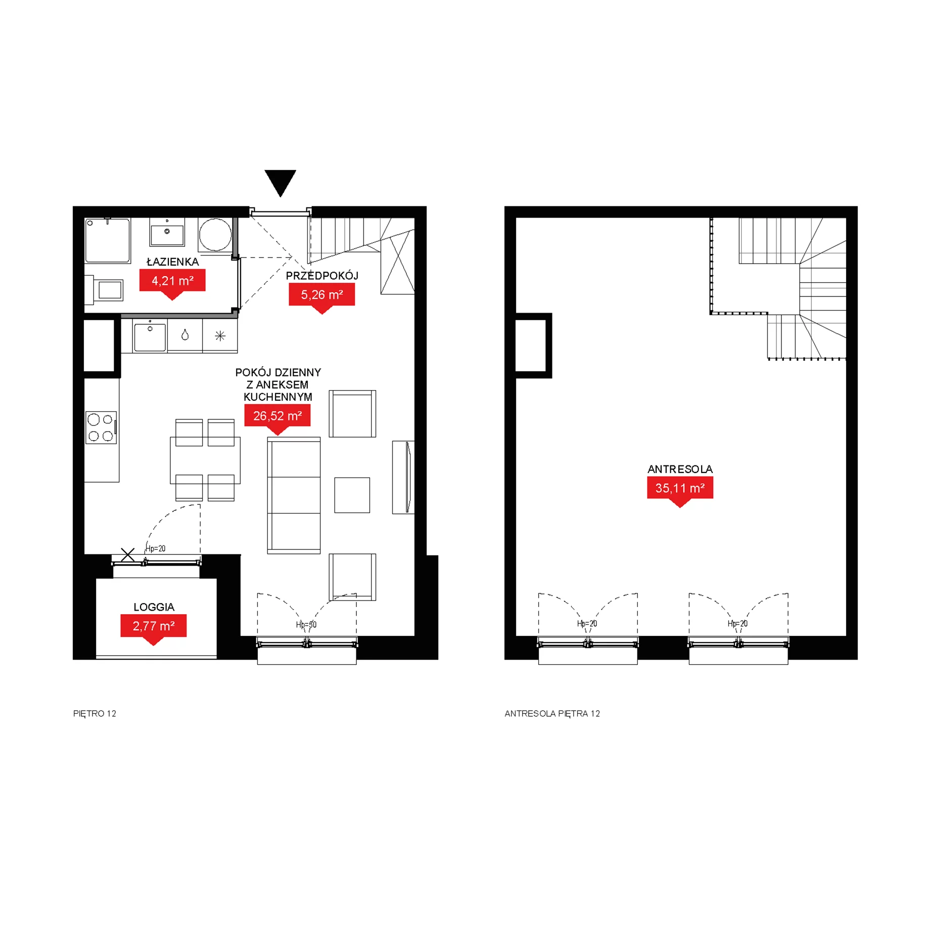 2 pokoje, mieszkanie 71,10 m², piętro 12, oferta nr A1 153, 29L - Apartamenty Rooftop, Kraków, Prądnik Biały, ul. Nad Strugą 17