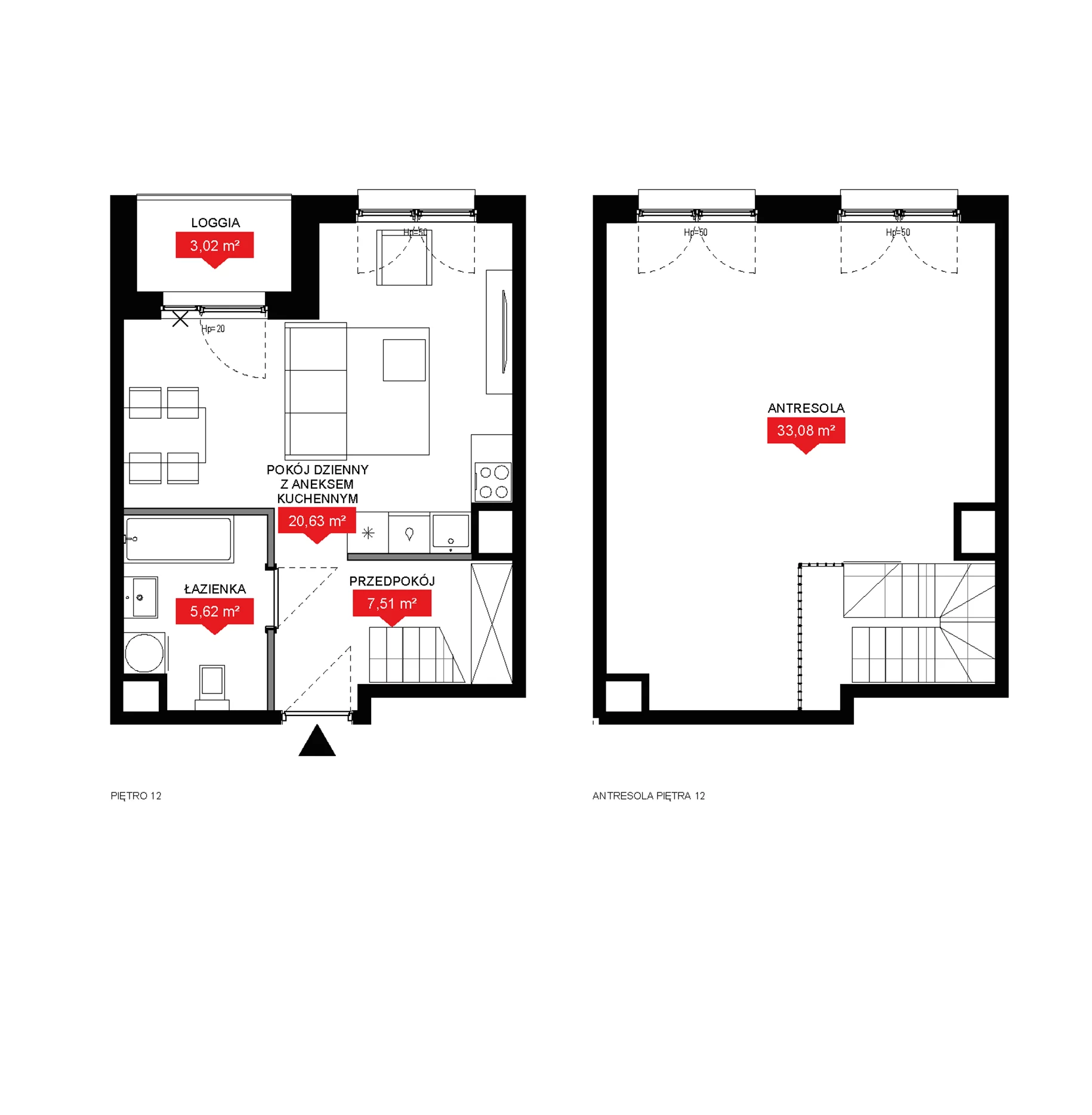 2 pokoje, mieszkanie 66,84 m², piętro 12, oferta nr A1 155, 29L - Apartamenty Rooftop, Kraków, Prądnik Biały, ul. Nad Strugą 17