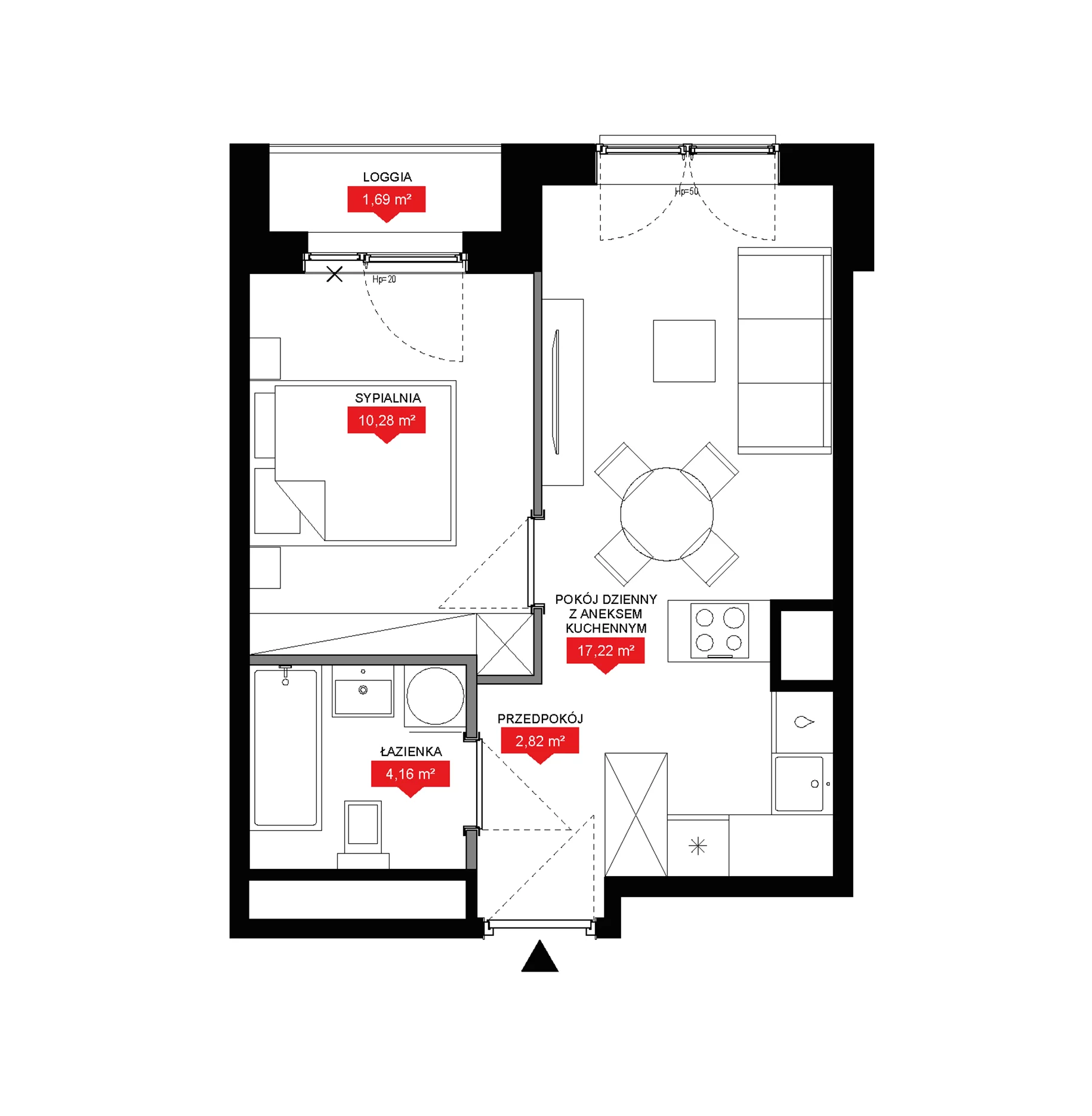 2 pokoje, mieszkanie 34,48 m², piętro 10, oferta nr A2 339, 29L - Apartamenty Rooftop, Kraków, Prądnik Biały, ul. Nad Strugą 17