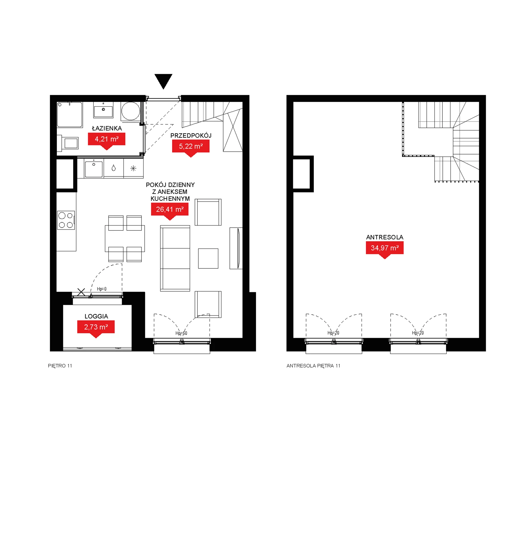 2 pokoje, mieszkanie 70,81 m², piętro 11, oferta nr A2 358, 29L - Apartamenty Rooftop, Kraków, Prądnik Biały, ul. Nad Strugą 17