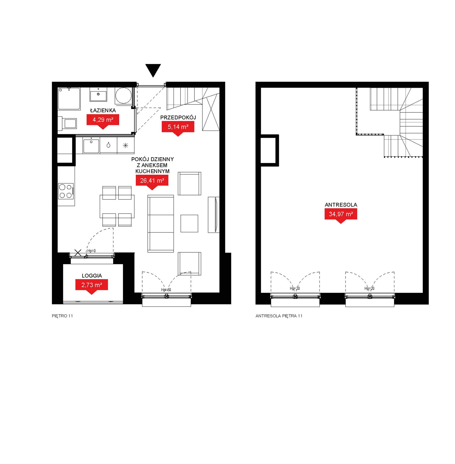 2 pokoje, mieszkanie 70,81 m², piętro 11, oferta nr A2 362, 29L - Apartamenty Rooftop, Kraków, Prądnik Biały, ul. Nad Strugą 17