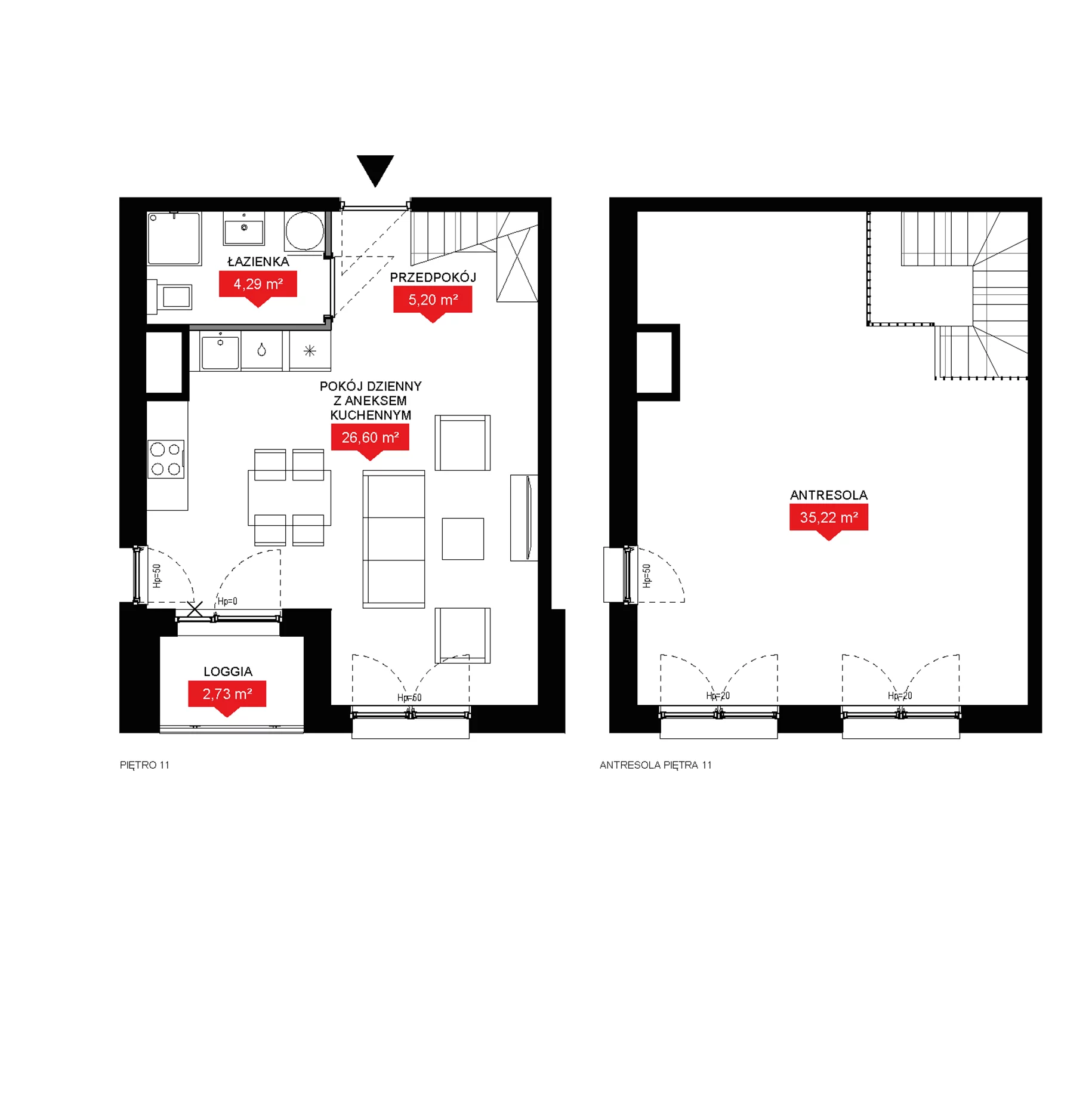 2 pokoje, mieszkanie 71,31 m², piętro 11, oferta nr A2 364, 29L - Apartamenty Rooftop, Kraków, Prądnik Biały, ul. Nad Strugą 17