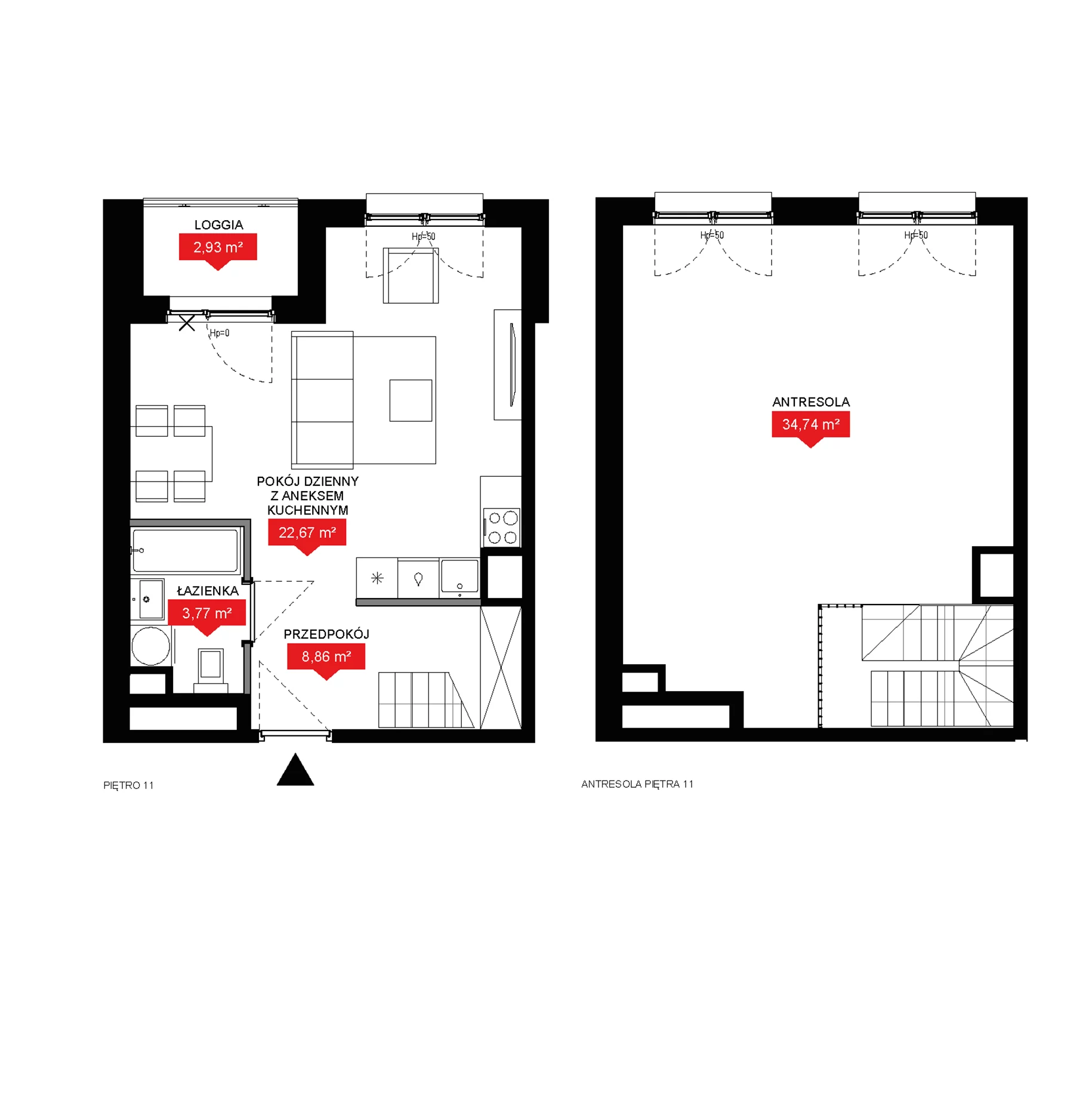 2 pokoje, mieszkanie 70,04 m², piętro 11, oferta nr A2 365, 29L - Apartamenty Rooftop, Kraków, Prądnik Biały, ul. Nad Strugą 17