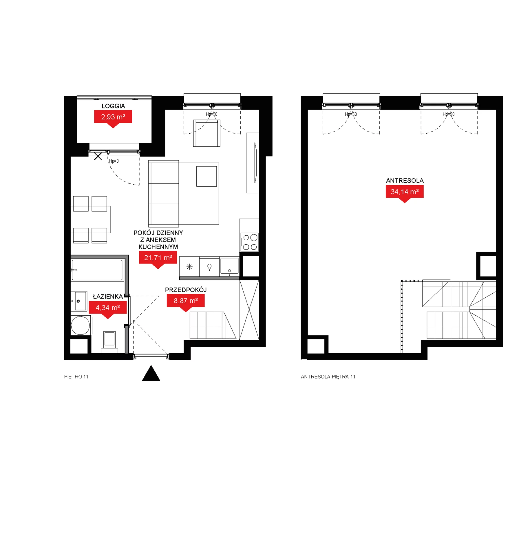 2 pokoje, mieszkanie 69,06 m², piętro 11, oferta nr A2 366, 29L - Apartamenty Rooftop, Kraków, Prądnik Biały, ul. Nad Strugą 17