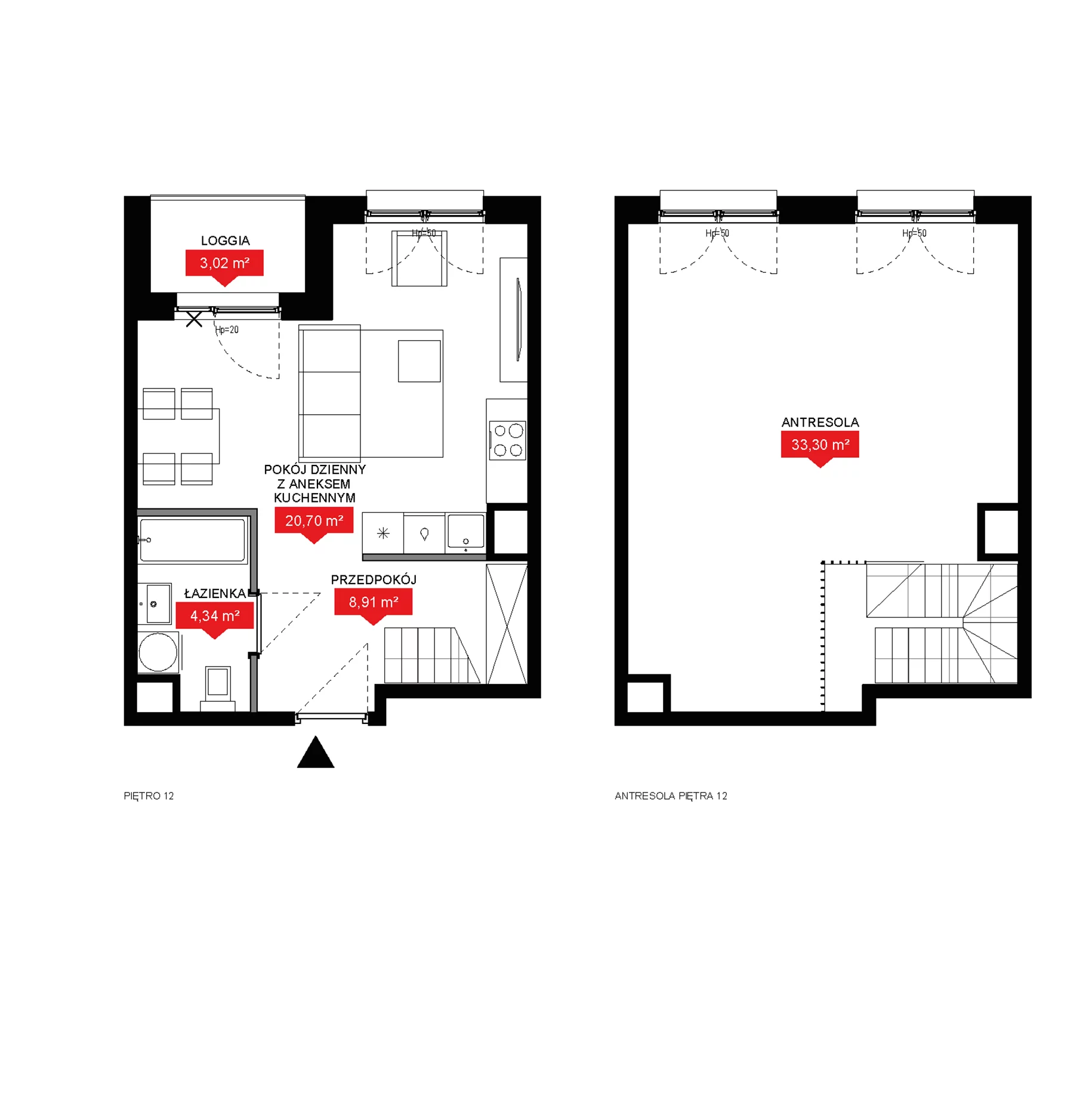 2 pokoje, mieszkanie 67,25 m², piętro 12, oferta nr A2 372, 29L - Apartamenty Rooftop, Kraków, Prądnik Biały, ul. Nad Strugą 17