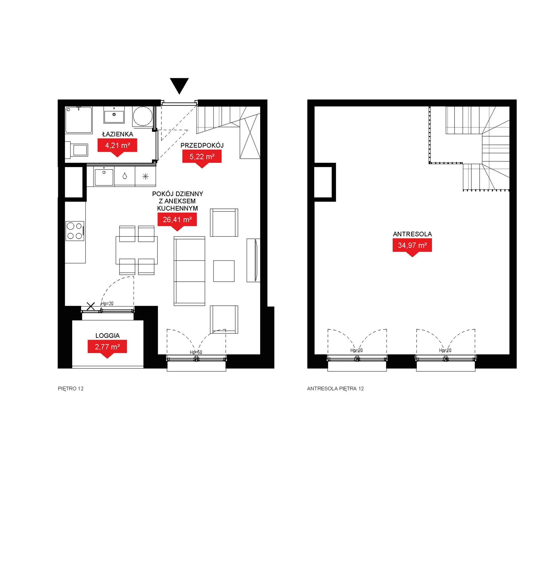 2 pokoje, mieszkanie 70,81 m², piętro 12, oferta nr A2 374, 29L - Apartamenty Rooftop, Kraków, Prądnik Biały, ul. Nad Strugą 17