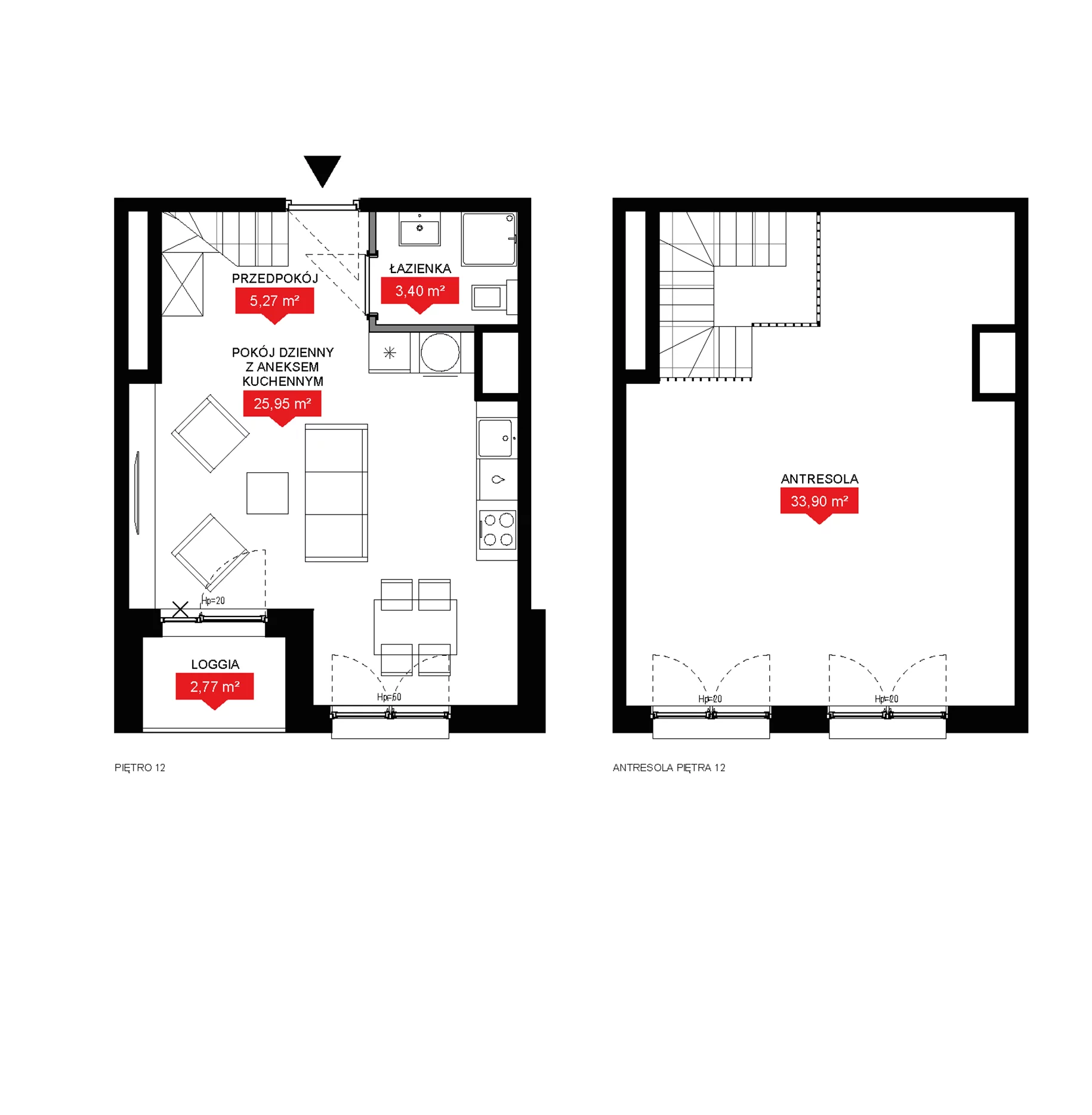 2 pokoje, mieszkanie 68,52 m², piętro 12, oferta nr A2 375, 29L - Apartamenty Rooftop, Kraków, Prądnik Biały, ul. Nad Strugą 17