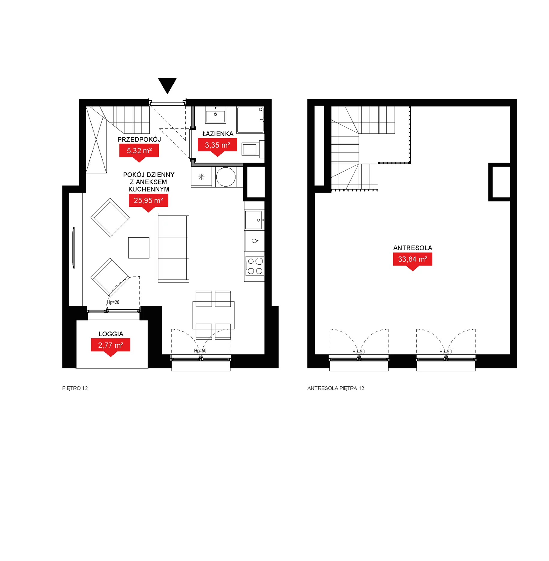 2 pokoje, mieszkanie 68,46 m², piętro 12, oferta nr A2 379, 29L - Apartamenty Rooftop, Kraków, Prądnik Biały, ul. Nad Strugą 17