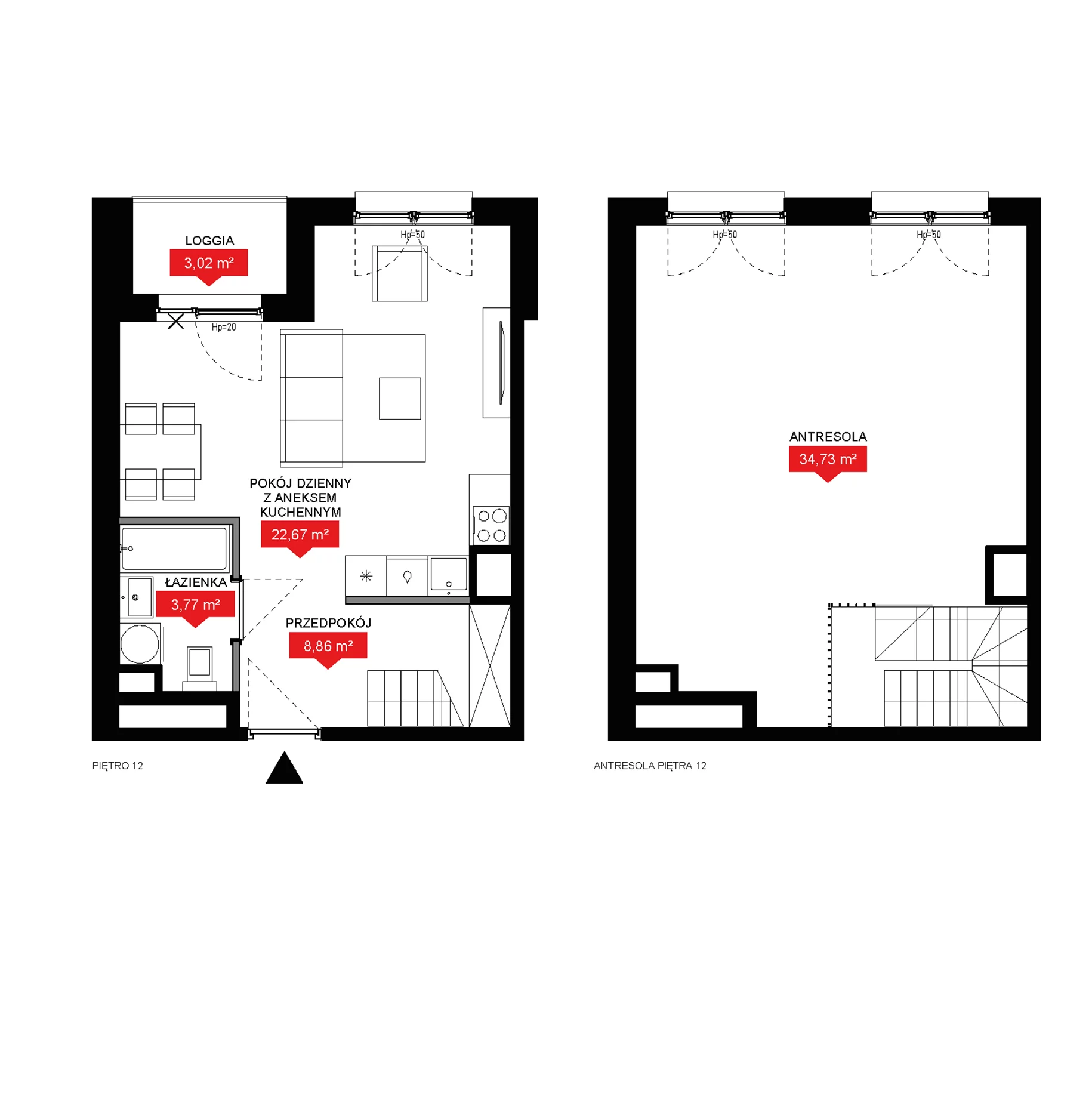 2 pokoje, mieszkanie 70,03 m², piętro 12, oferta nr A2 381, 29L - Apartamenty Rooftop, Kraków, Prądnik Biały, ul. Nad Strugą 17