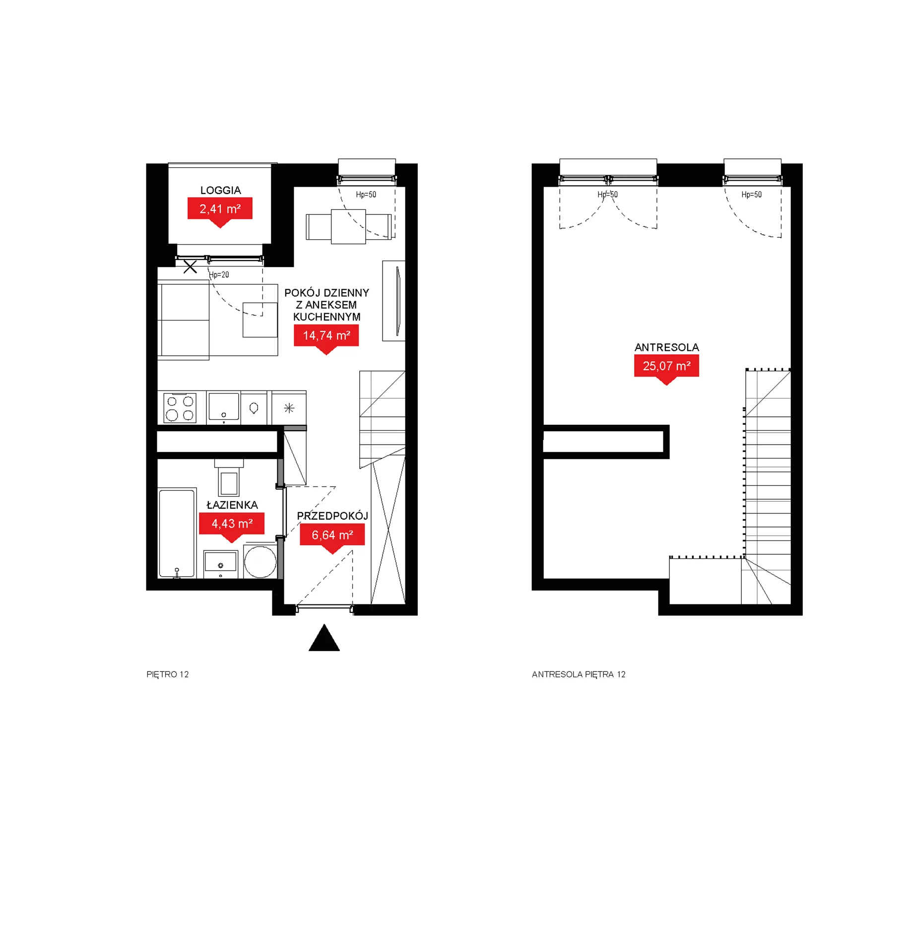 2 pokoje, mieszkanie 50,88 m², piętro 12, oferta nr A2 383, 29L - Apartamenty Rooftop, Kraków, Prądnik Biały, ul. Nad Strugą 17