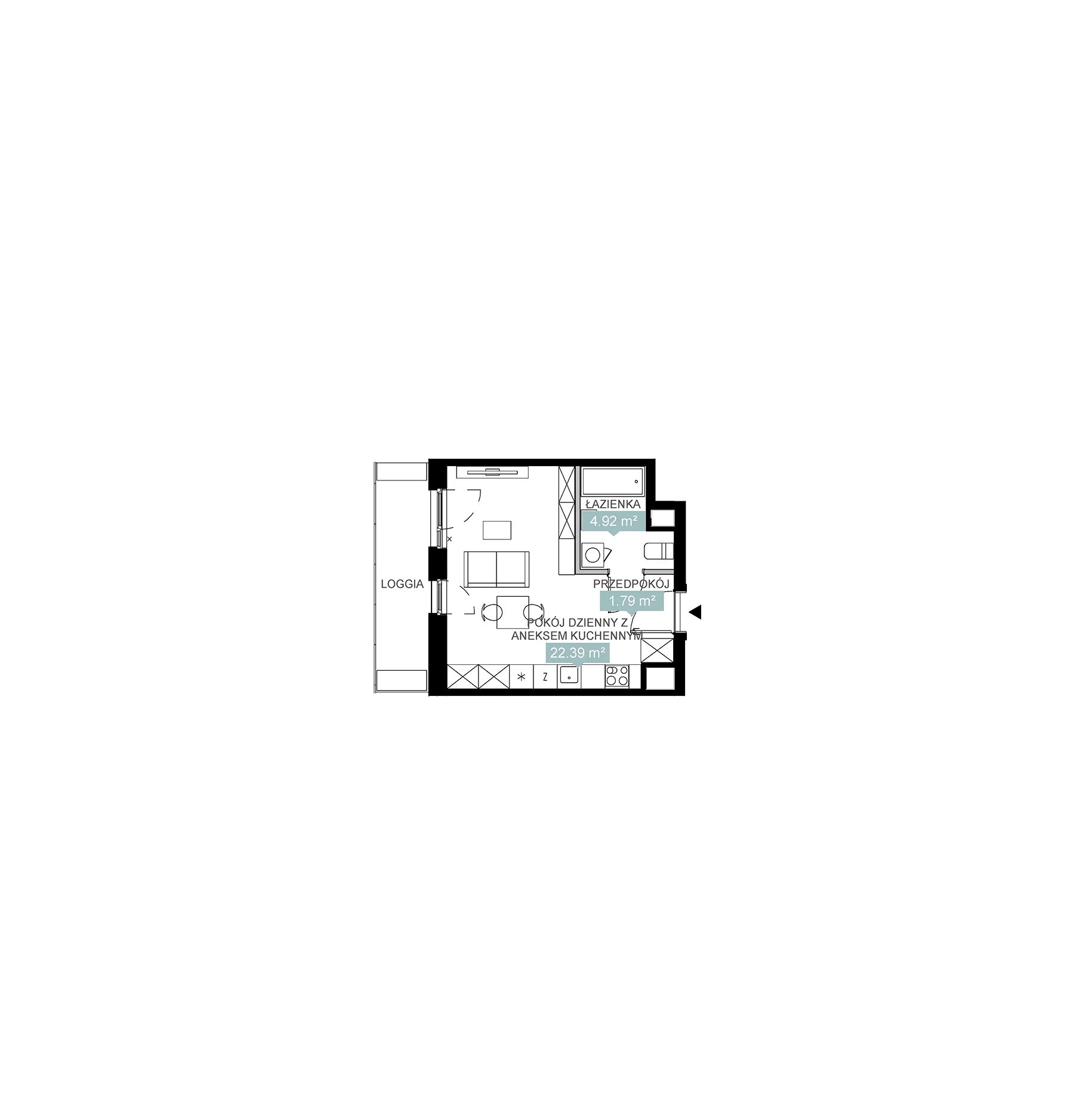 1 pokój, mieszkanie 29,13 m², piętro 10, oferta nr A3 321, Mikato, Katowice, Śródmieście, Bogucice, ul. Piotra Skargi 1