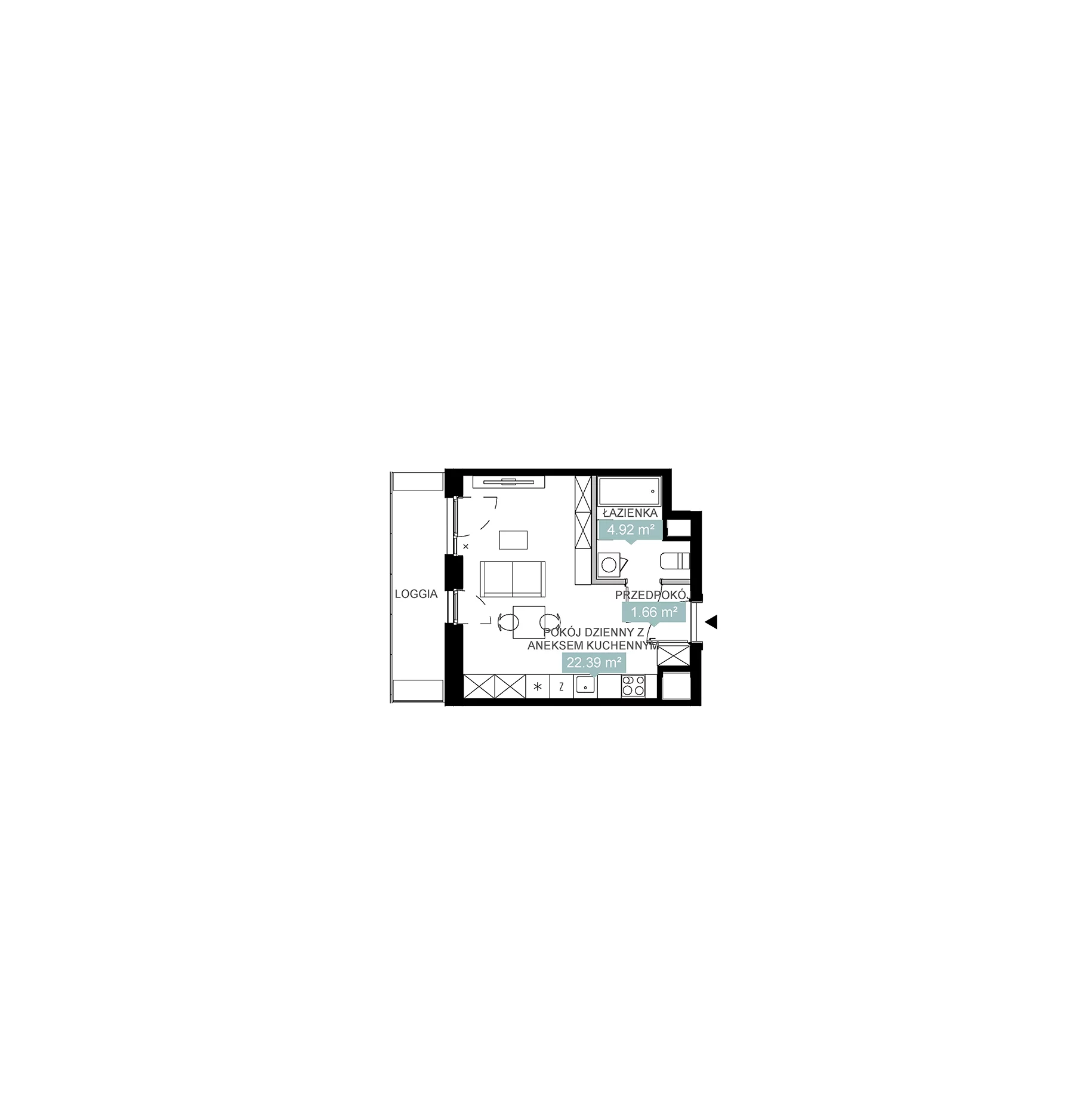 1 pokój, mieszkanie 29,00 m², piętro 11, oferta nr A3 332, Mikato, Katowice, Śródmieście, Bogucice, ul. Piotra Skargi 1