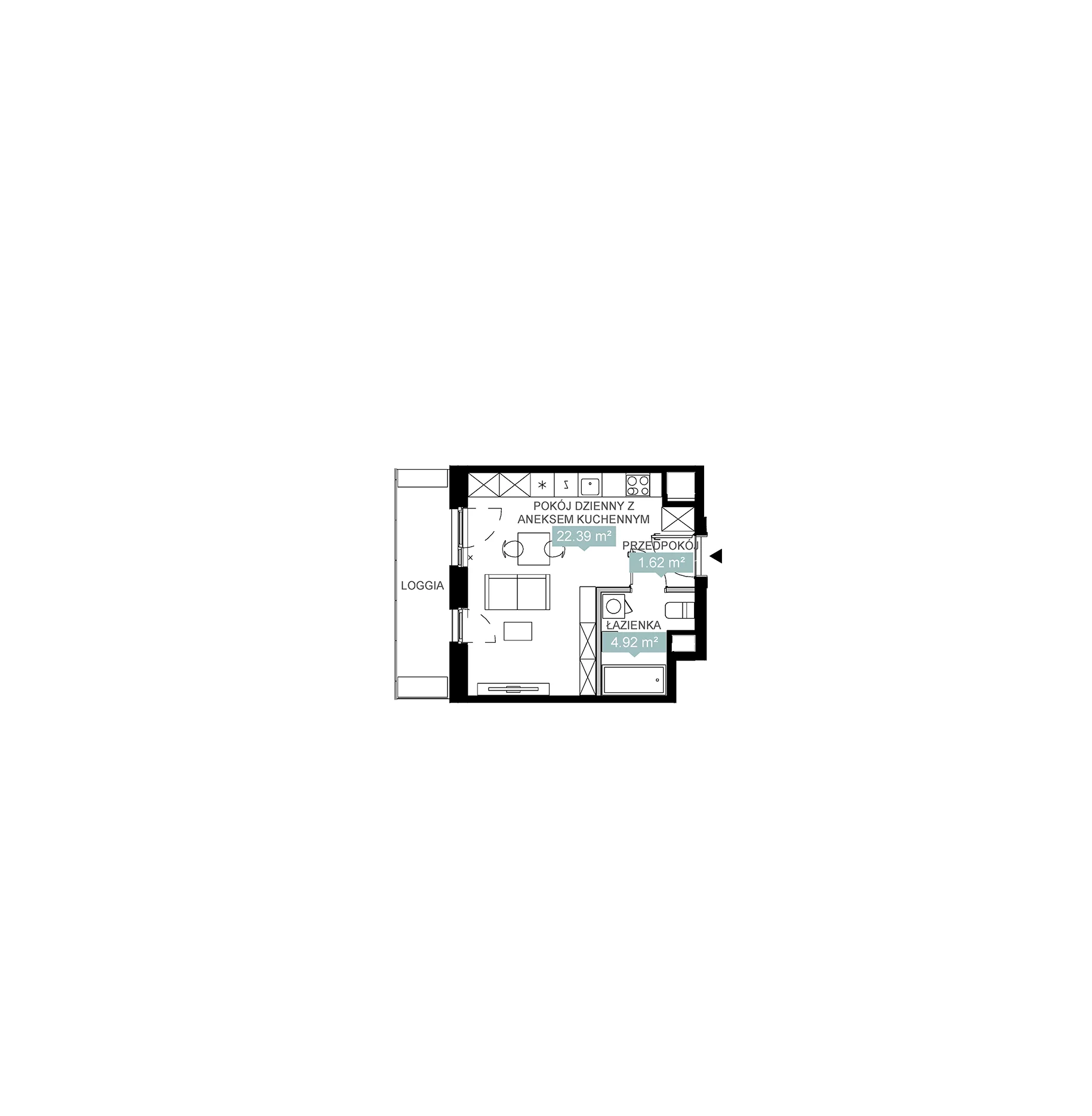1 pokój, mieszkanie 28,96 m², piętro 11, oferta nr A3 333, Mikato, Katowice, Śródmieście, Bogucice, ul. Piotra Skargi 1