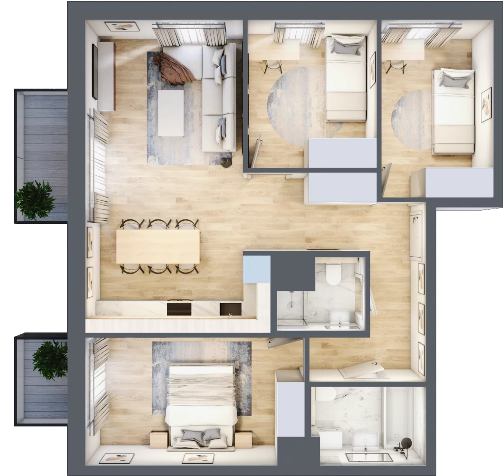 4 pokoje, mieszkanie 74,06 m², piętro 7, oferta nr A/56, Kijowska 17, Warszawa, Praga Północ, Szmulki, ul. Kijowska 17