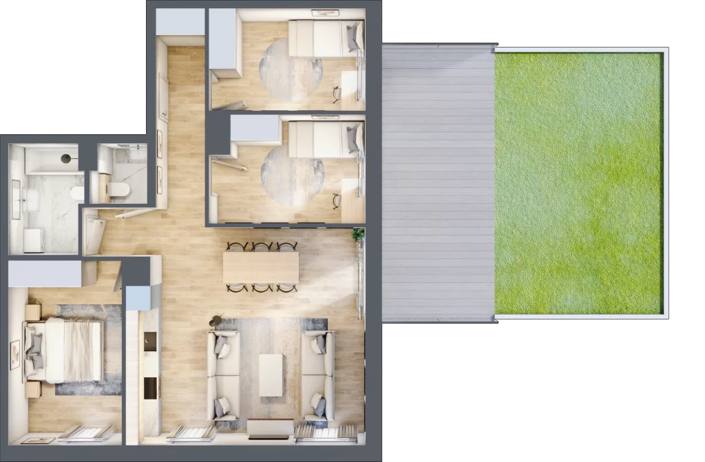 4 pokoje, mieszkanie 78,71 m², piętro 3, oferta nr B/93, Kijowska 17, Warszawa, Praga Północ, Szmulki, ul. Kijowska 17