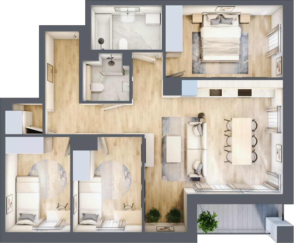 4 pokoje, mieszkanie 76,84 m², piętro 4, oferta nr B/101, Kijowska 17, Warszawa, Praga Północ, Szmulki, ul. Kijowska 17