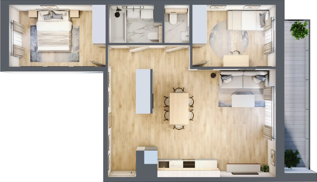 3 pokoje, mieszkanie 69,04 m², piętro 1, oferta nr C/130, Kijowska 17, Warszawa, Praga Północ, Szmulki, ul. Kijowska 17