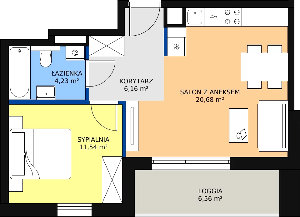Zalety mieszkania 42.61 m², C/131
