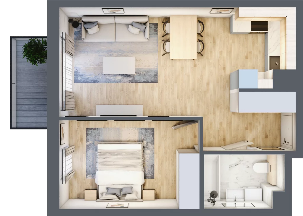 2 pokoje, mieszkanie 44,88 m², piętro 2, oferta nr C/144, Kijowska 17, Warszawa, Praga Północ, Szmulki, ul. Kijowska 17