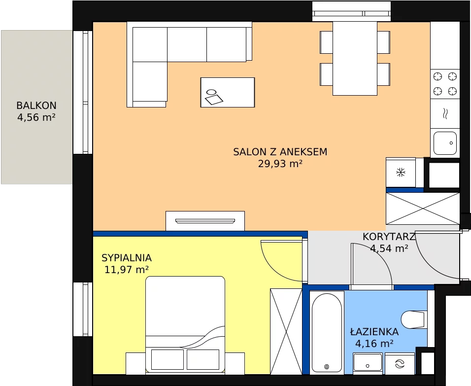 Zalety mieszkania 50.6 m², C/161