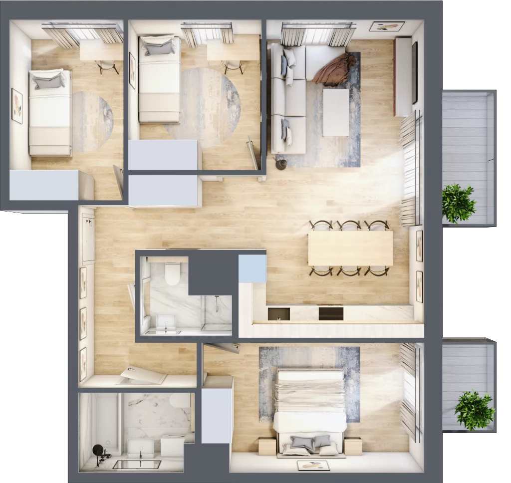 4 pokoje, mieszkanie 73,82 m², piętro 7, oferta nr C/186, Kijowska 17, Warszawa, Praga Północ, Szmulki, ul. Kijowska 17