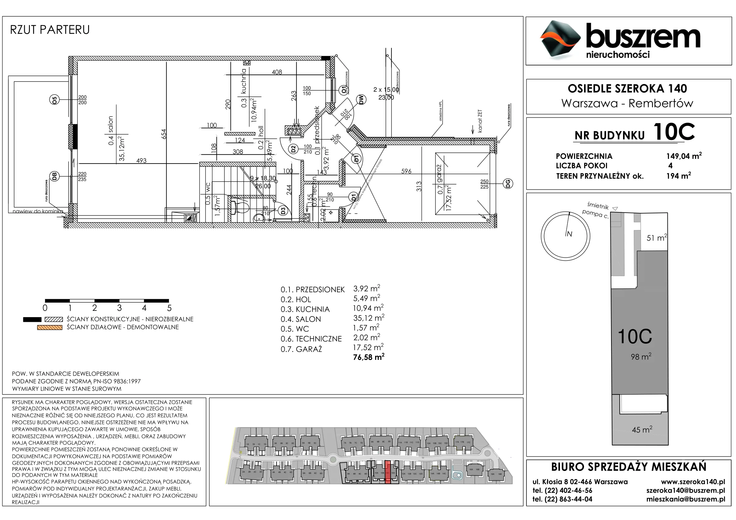 Dom 149,04 m², oferta nr 10C, Osiedle Szeroka 140, Warszawa, Rembertów, ul. Szeroka 140