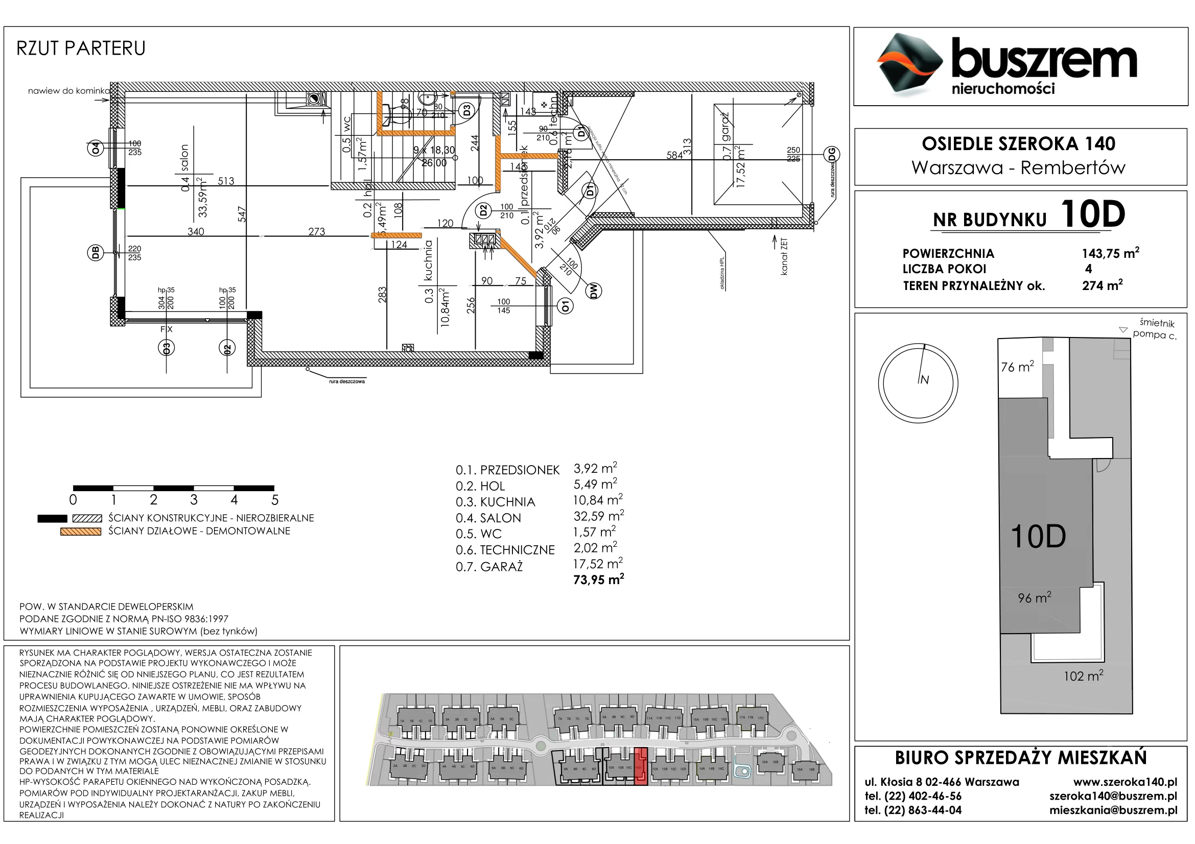 Dom 143,75 m², oferta nr 10D, Osiedle Szeroka 140, Warszawa, Rembertów, ul. Szeroka 140