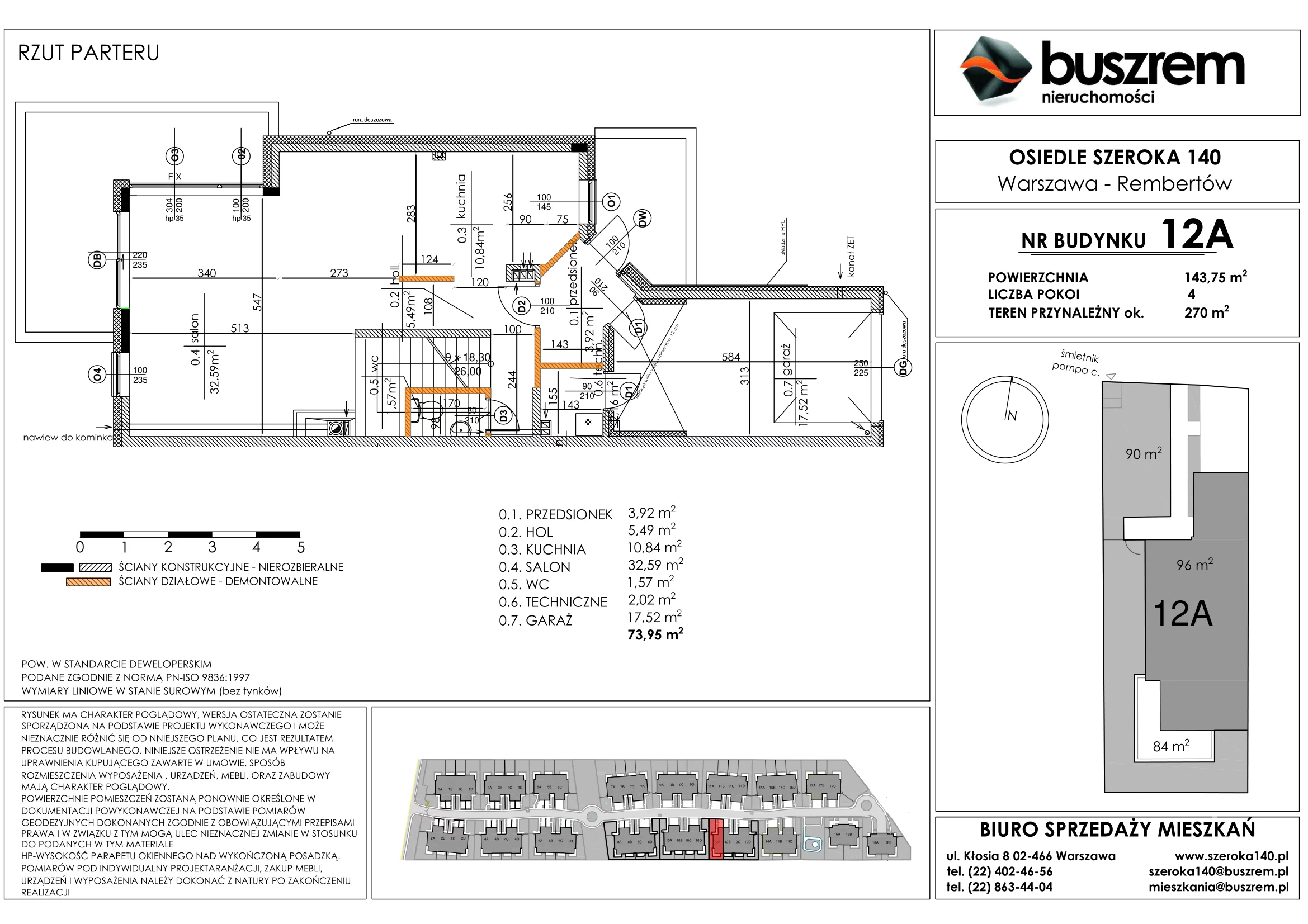 Dom 143,75 m², oferta nr 12A, Osiedle Szeroka 140, Warszawa, Rembertów, ul. Szeroka 140