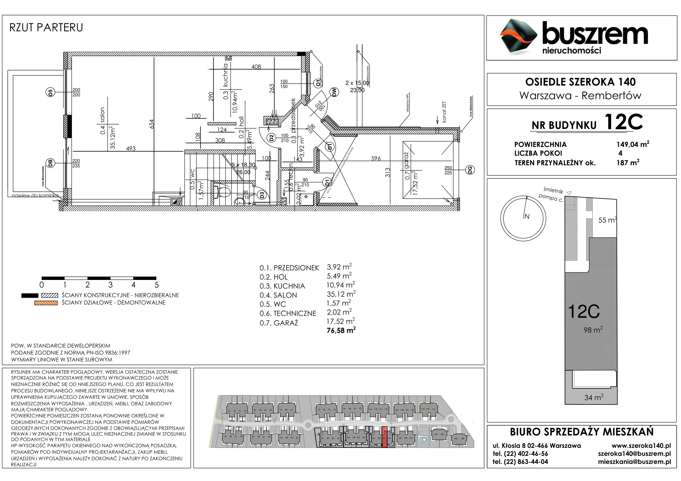 Dom 149,04 m², oferta nr 12C, Osiedle Szeroka 140, Warszawa, Rembertów, ul. Szeroka 140