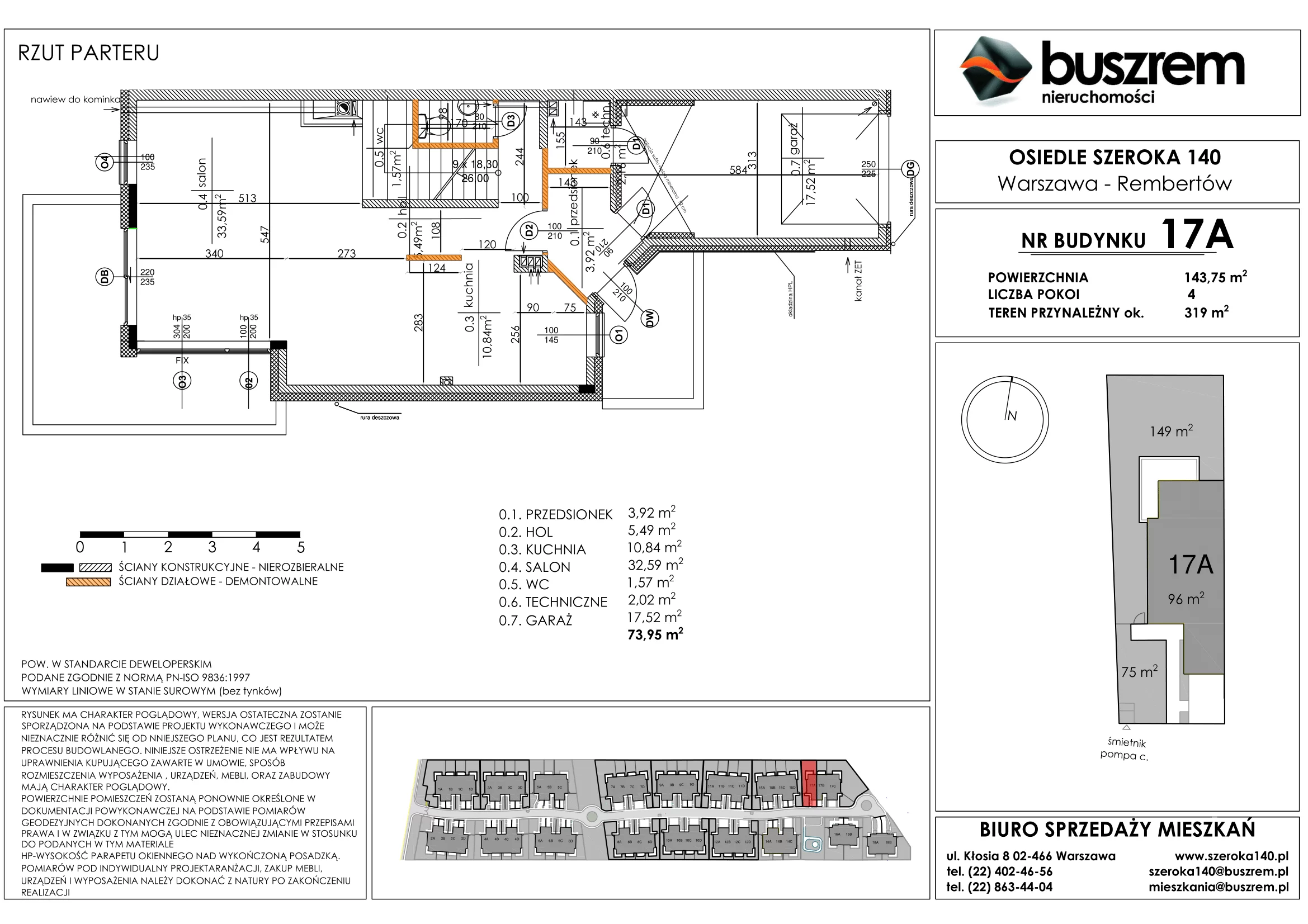 Dom 143,75 m², oferta nr 17A, Osiedle Szeroka 140, Warszawa, Rembertów, ul. Szeroka 140