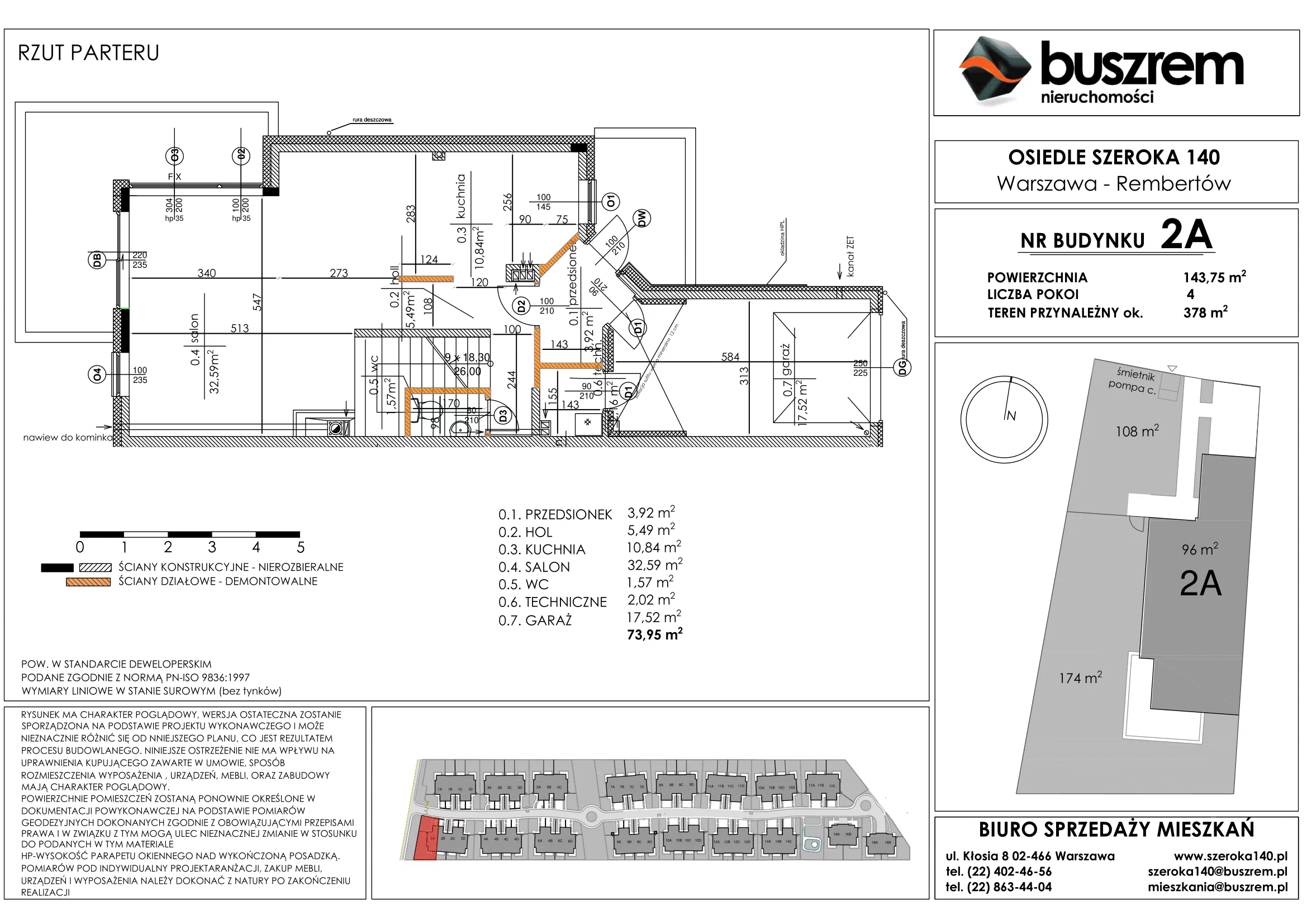 Dom 143,75 m², oferta nr 2A, Osiedle Szeroka 140, Warszawa, Rembertów, ul. Szeroka 140