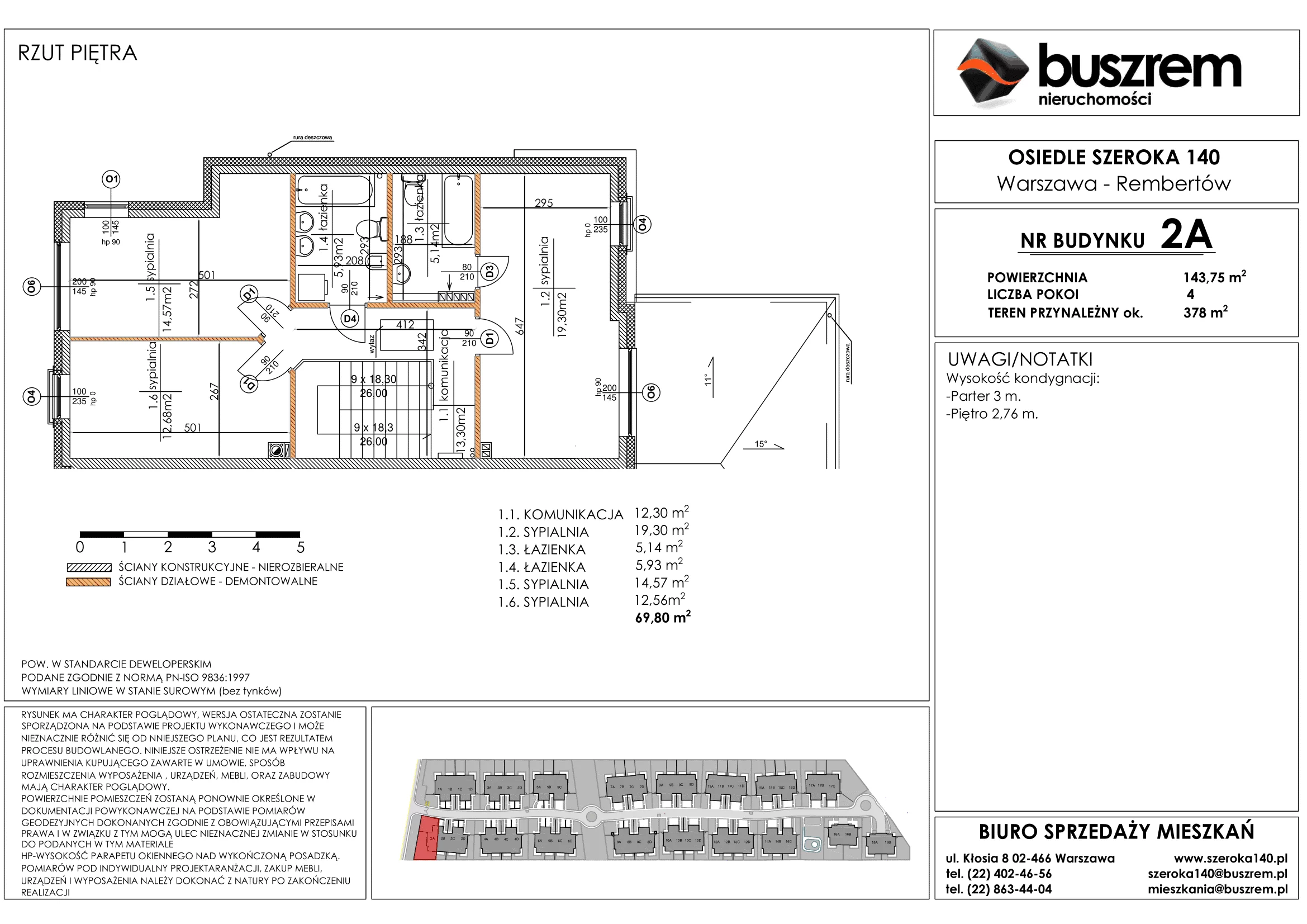 Dom 143,75 m², oferta nr 2A, Osiedle Szeroka 140, Warszawa, Rembertów, ul. Szeroka 140