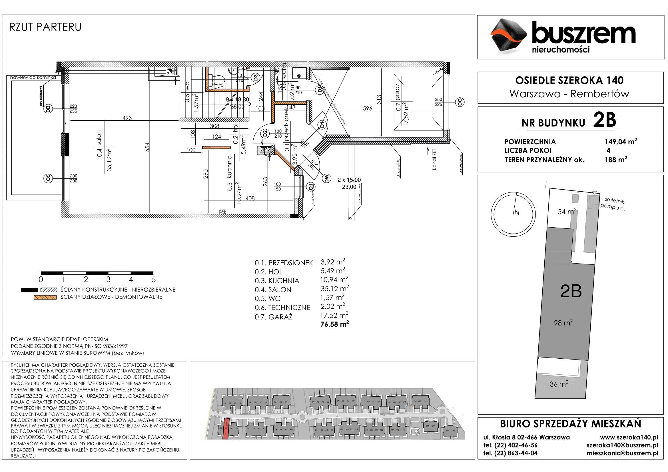 Dom 149,04 m², oferta nr 2B, Osiedle Szeroka 140, Warszawa, Rembertów, ul. Szeroka 140