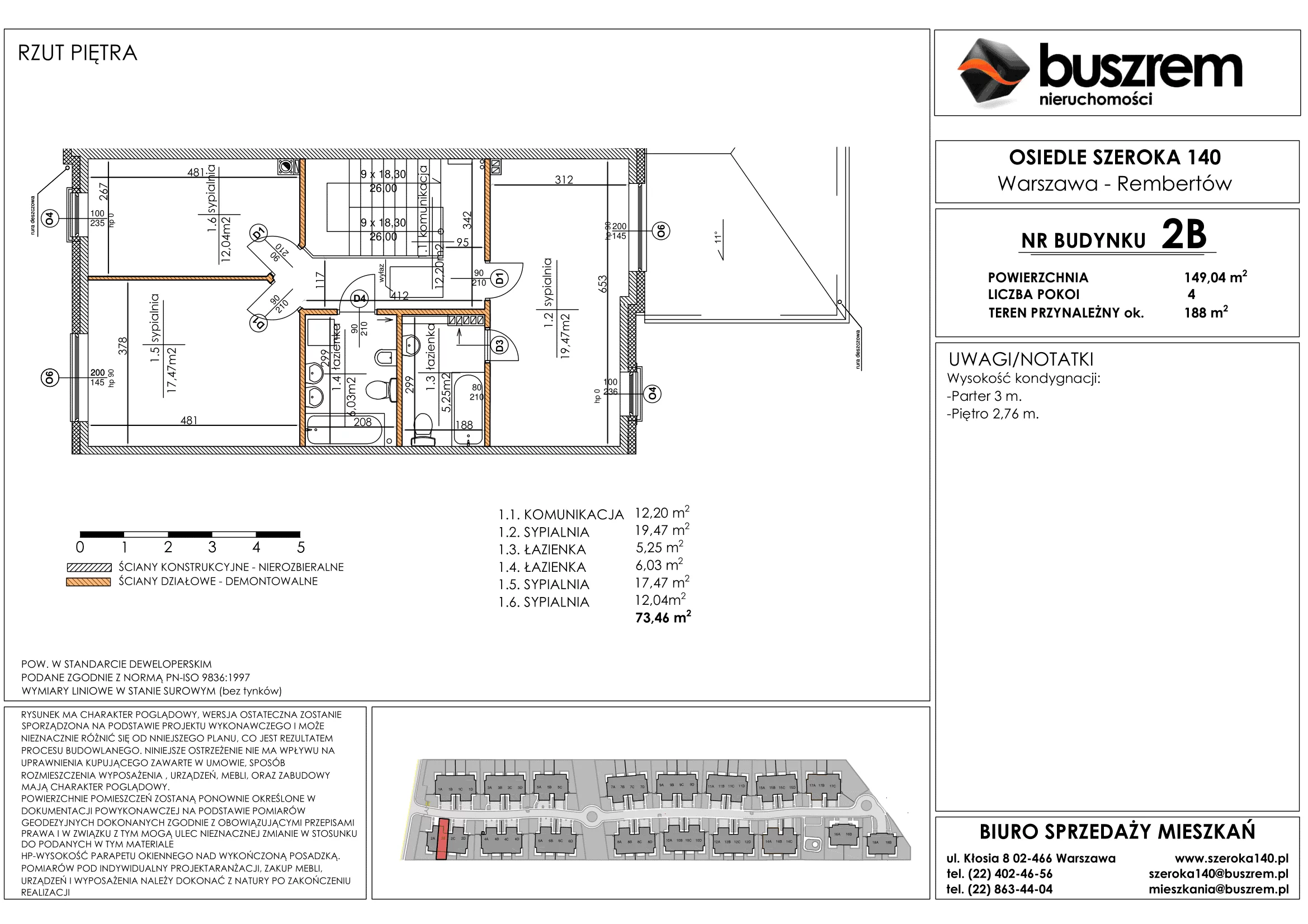 Dom 149,04 m², oferta nr 2B, Osiedle Szeroka 140, Warszawa, Rembertów, ul. Szeroka 140