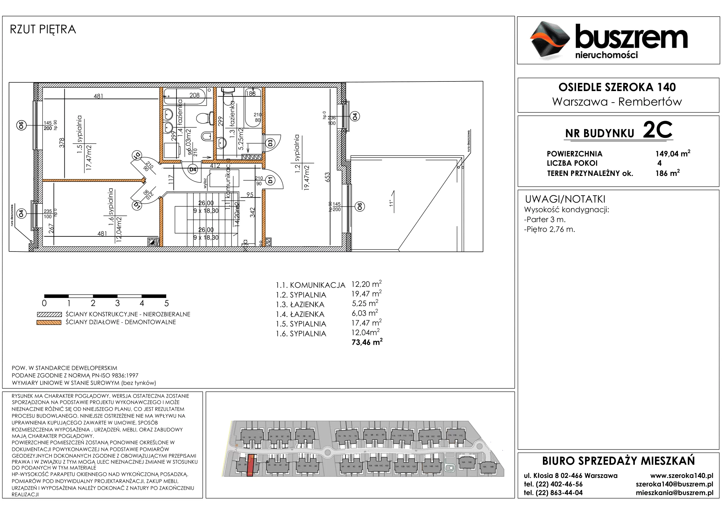 Dom 149,04 m², oferta nr 2C, Osiedle Szeroka 140, Warszawa, Rembertów, ul. Szeroka 140