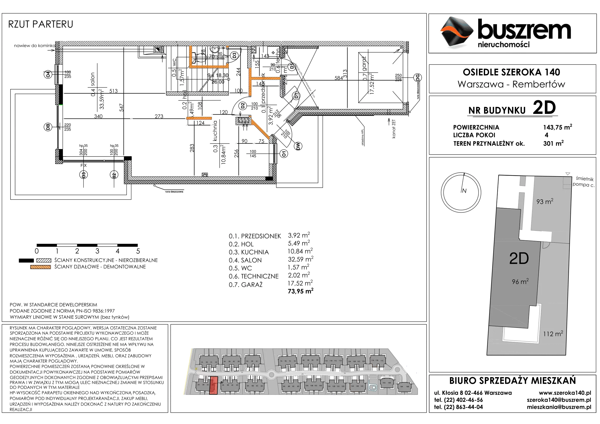 Dom 143,75 m², oferta nr 2D, Osiedle Szeroka 140, Warszawa, Rembertów, ul. Szeroka 140