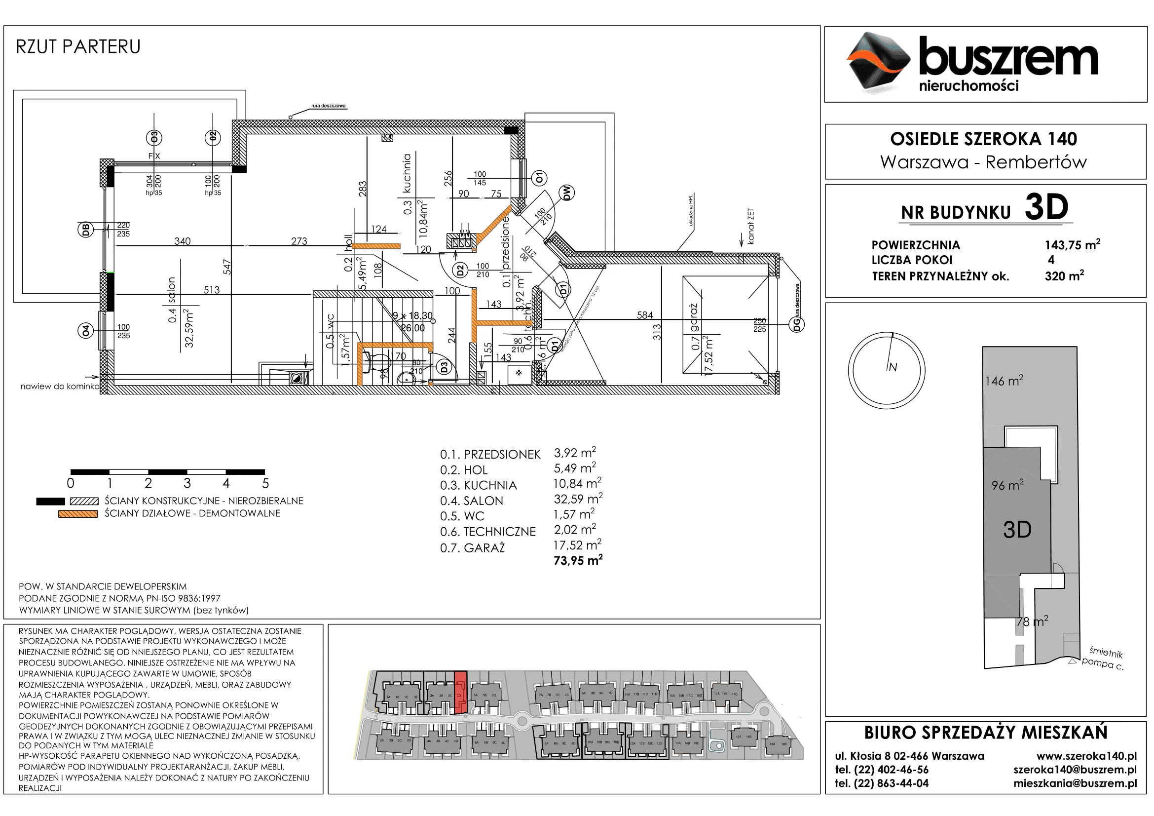 Dom 143,75 m², oferta nr 3D, Osiedle Szeroka 140, Warszawa, Rembertów, ul. Szeroka 140