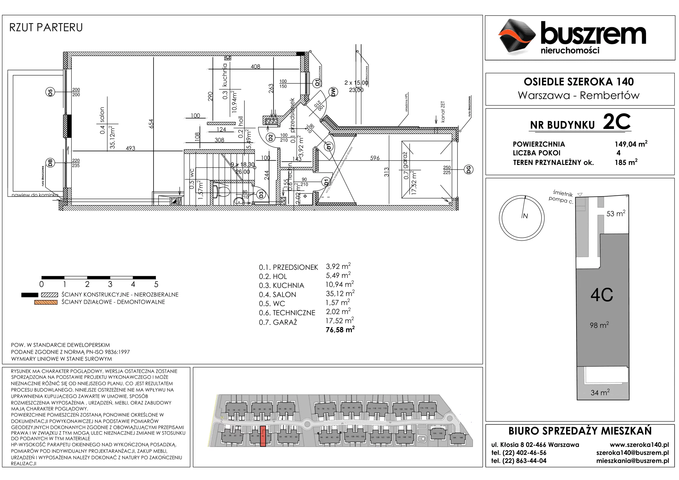 Dom 149,04 m², oferta nr 4C, Osiedle Szeroka 140, Warszawa, Rembertów, ul. Szeroka 140