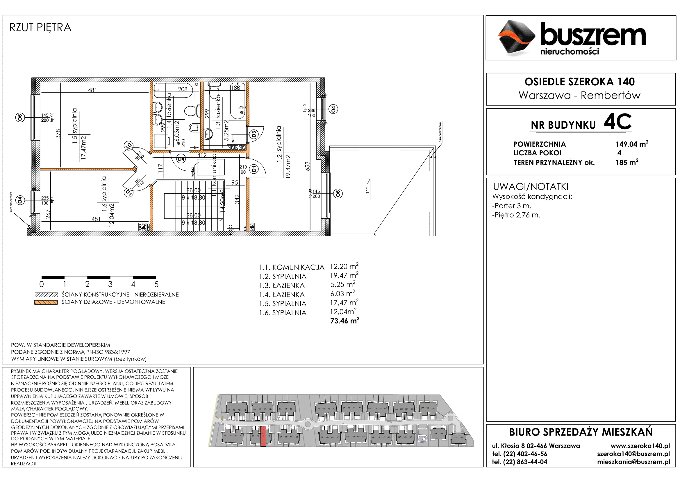 Dom 149,04 m², oferta nr 4C, Osiedle Szeroka 140, Warszawa, Rembertów, ul. Szeroka 140