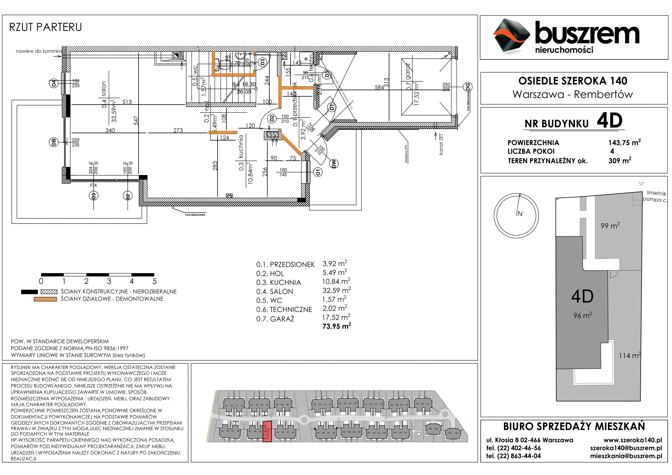 Dom 143,75 m², oferta nr 4D, Osiedle Szeroka 140, Warszawa, Rembertów, ul. Szeroka 140