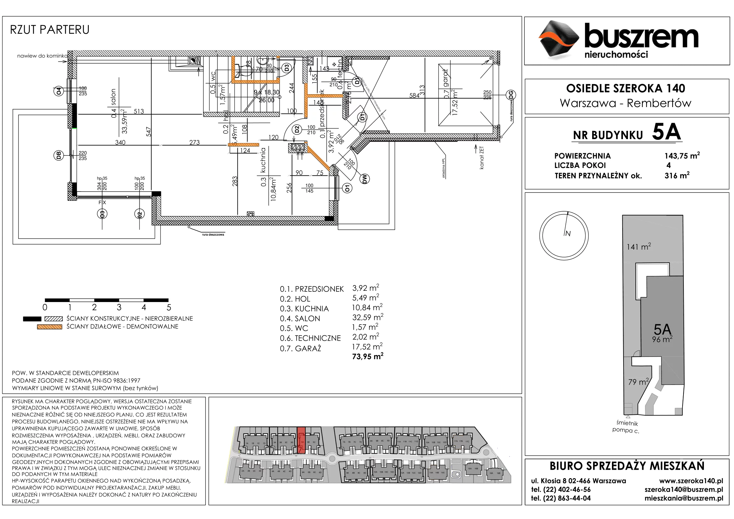 Dom 143,75 m², oferta nr 5A, Osiedle Szeroka 140, Warszawa, Rembertów, ul. Szeroka 140