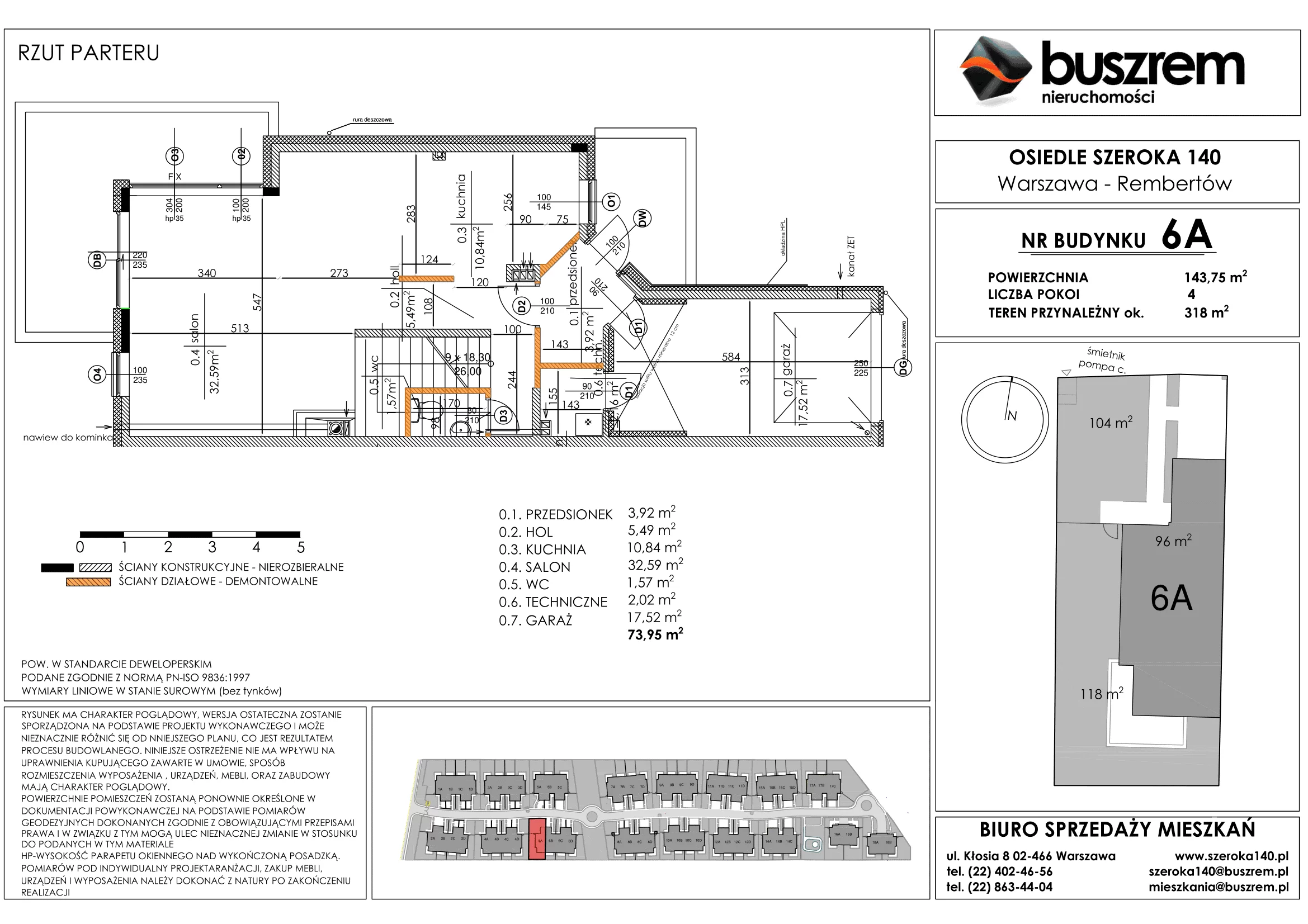 Dom 143,75 m², oferta nr 6A, Osiedle Szeroka 140, Warszawa, Rembertów, ul. Szeroka 140