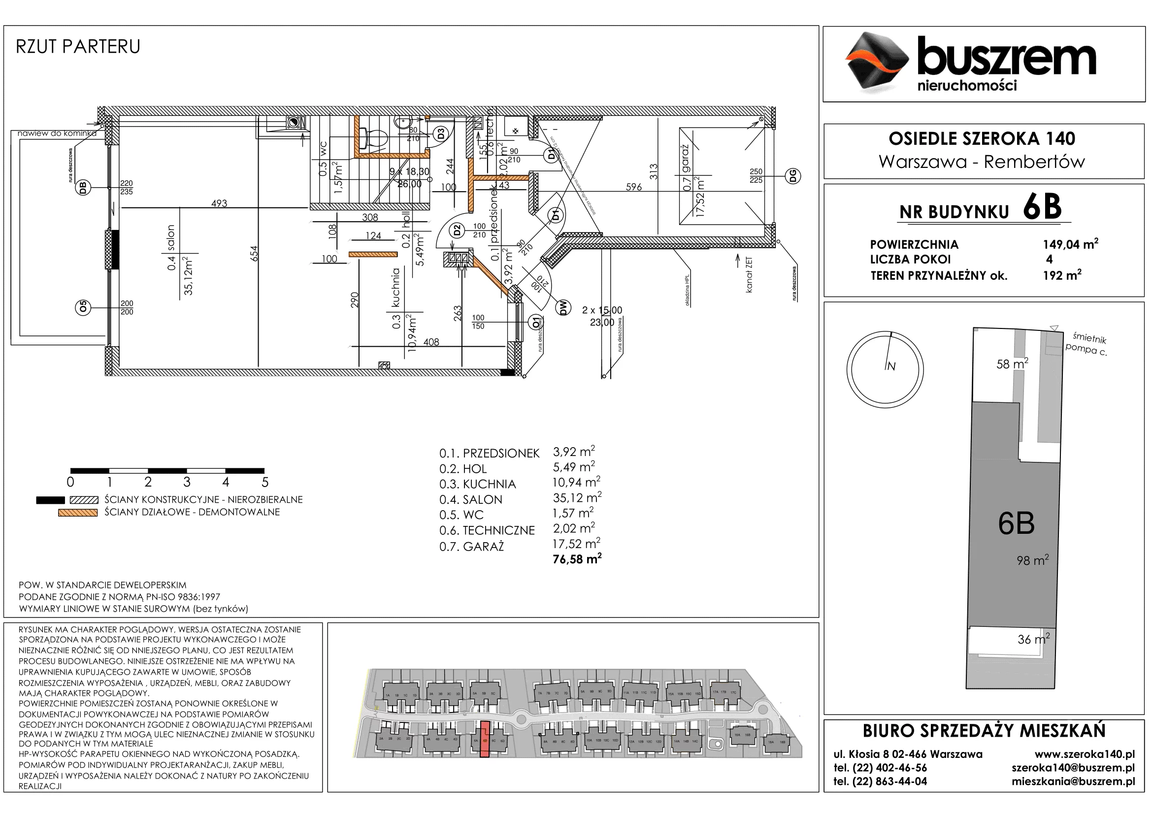 Dom 149,04 m², oferta nr 6B, Osiedle Szeroka 140, Warszawa, Rembertów, ul. Szeroka 140