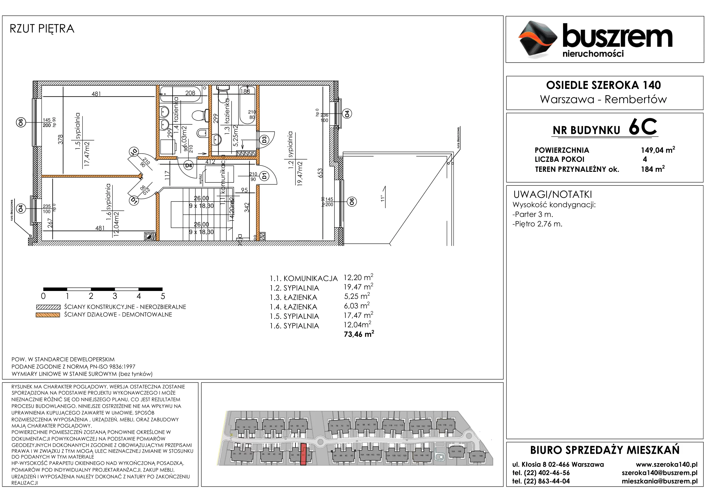 Dom 149,04 m², oferta nr 6C, Osiedle Szeroka 140, Warszawa, Rembertów, ul. Szeroka 140