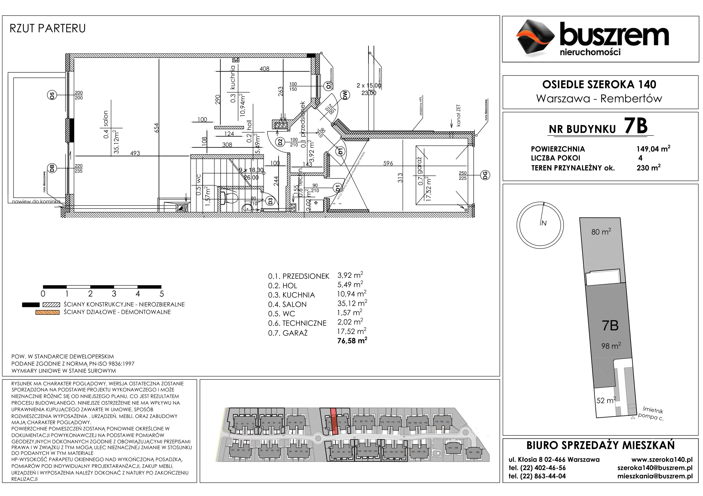 Dom 149,04 m², oferta nr 7B, Osiedle Szeroka 140, Warszawa, Rembertów, ul. Szeroka 140